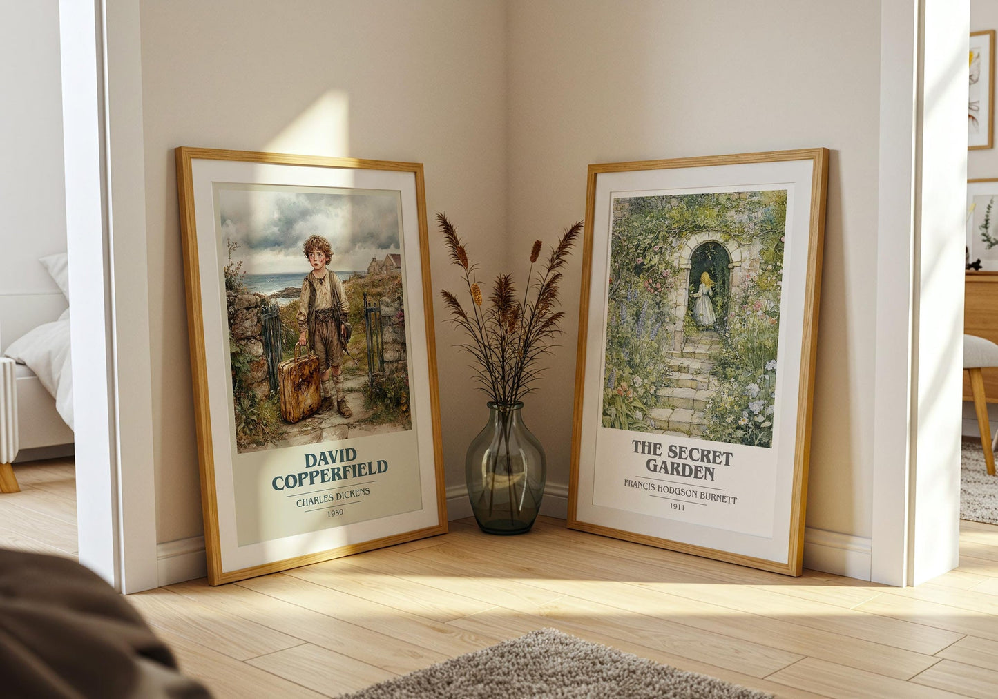 David Copperfield book cover print on bookshelf – Charles Dickens fan gift