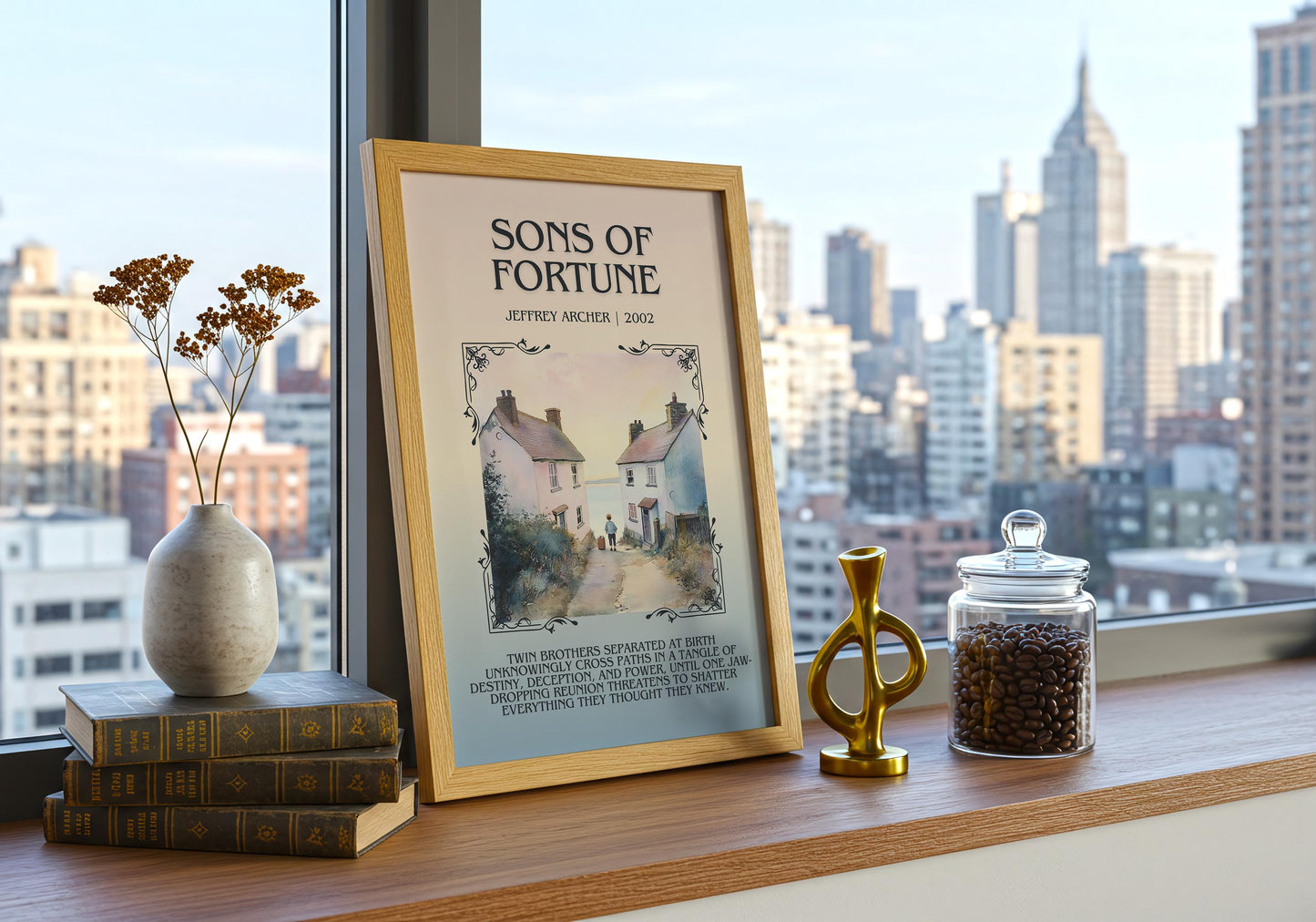 Sons Of Fortune by Jeffrey Archer | Descriptive Book Poster | Blurby