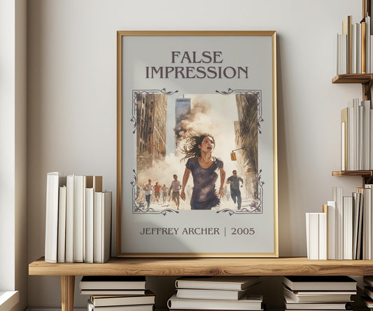 False Impression by Jeffrey Archer | Descriptive Book Poster | Minimalist
