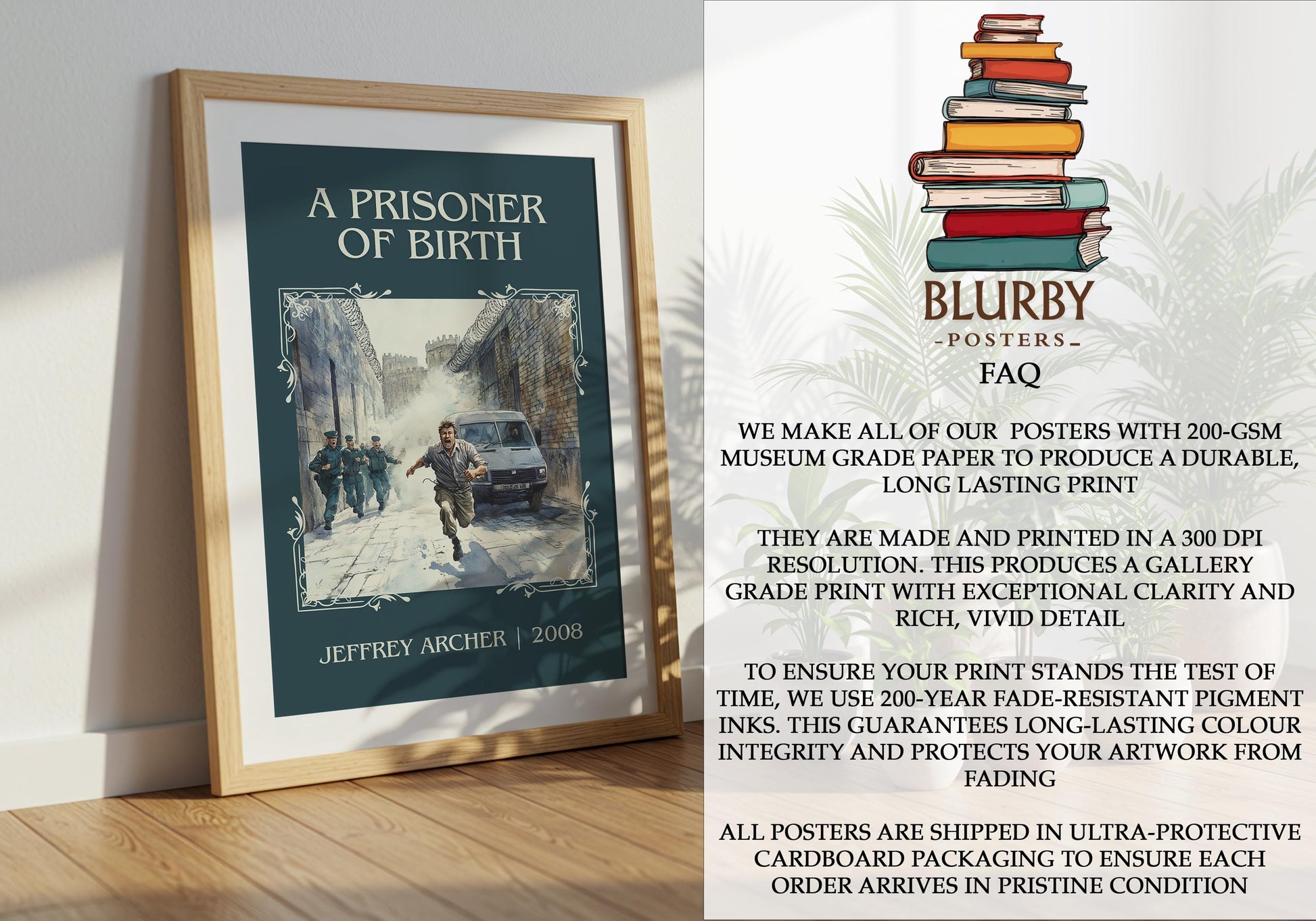 A Prisoner Of Birth by Jeffrey Archer | Descriptive Book Poster | Minimalist