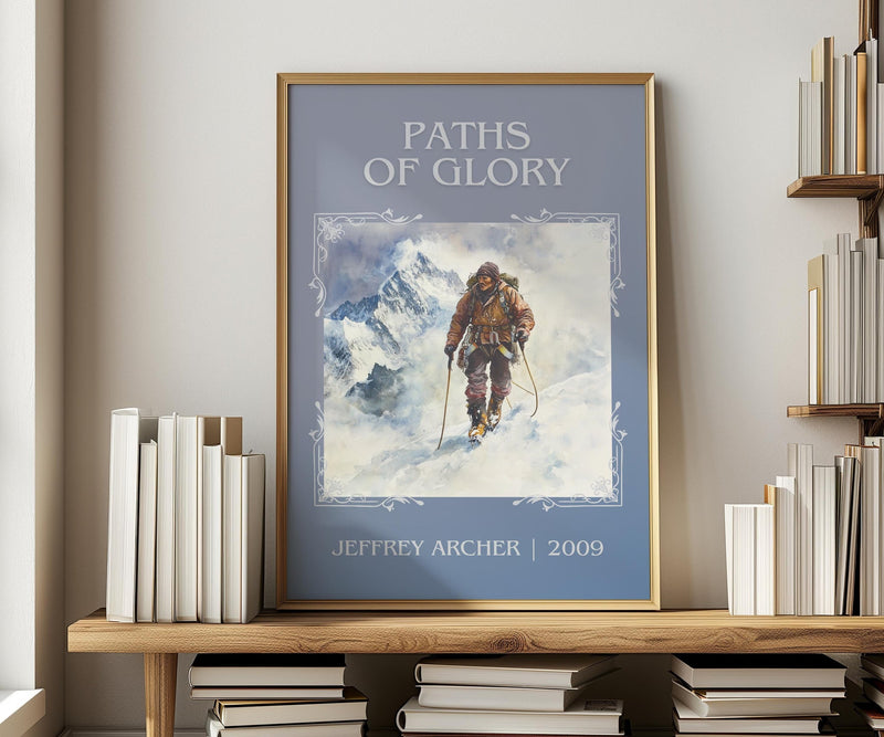 Paths of Glory classic book art print in frame leaning in hallway – non fiction wall art