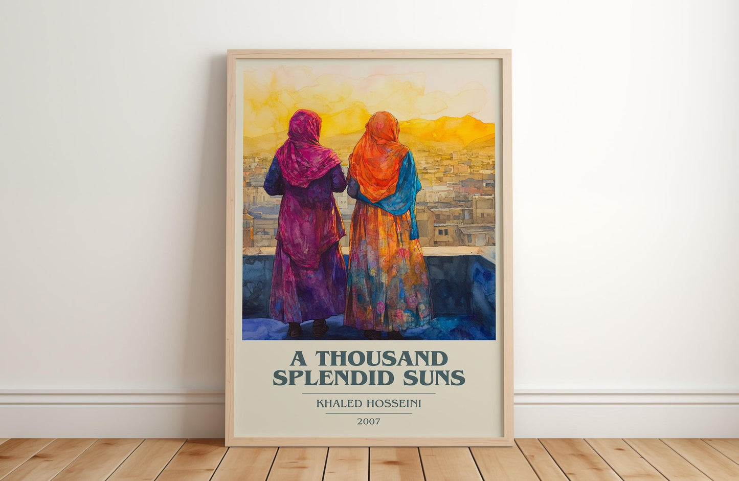 A Thousand Splendid Suns book cover poster colour and style options – Khaled Hosseini book art
