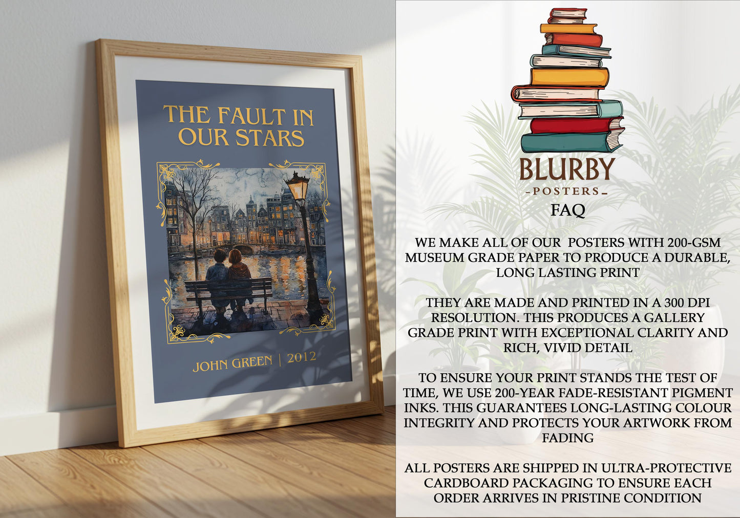 The Fault In Our Stars by John Green | Descriptive Book Poster | Minimalist