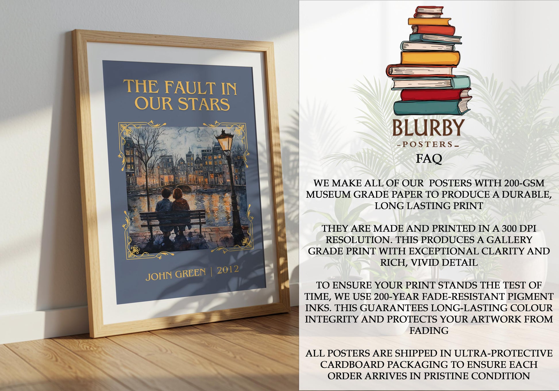 The Fault In Our Stars by John Green | Descriptive Book Poster | Minimalist