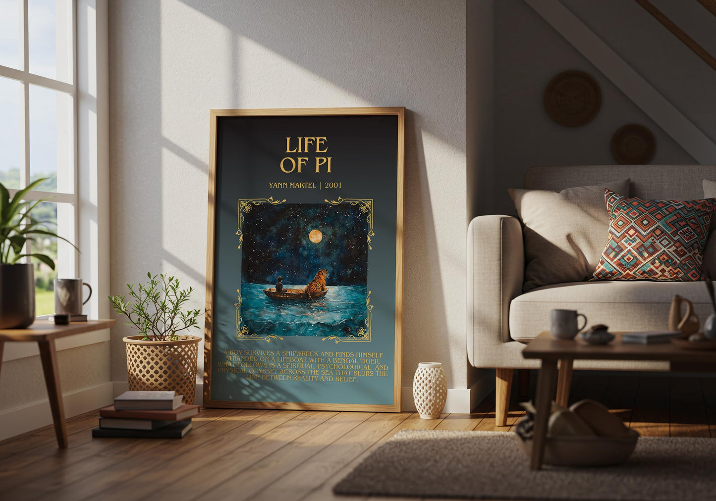Life Of Pi by Yann Martell | Descriptive Book Poster | Blurby