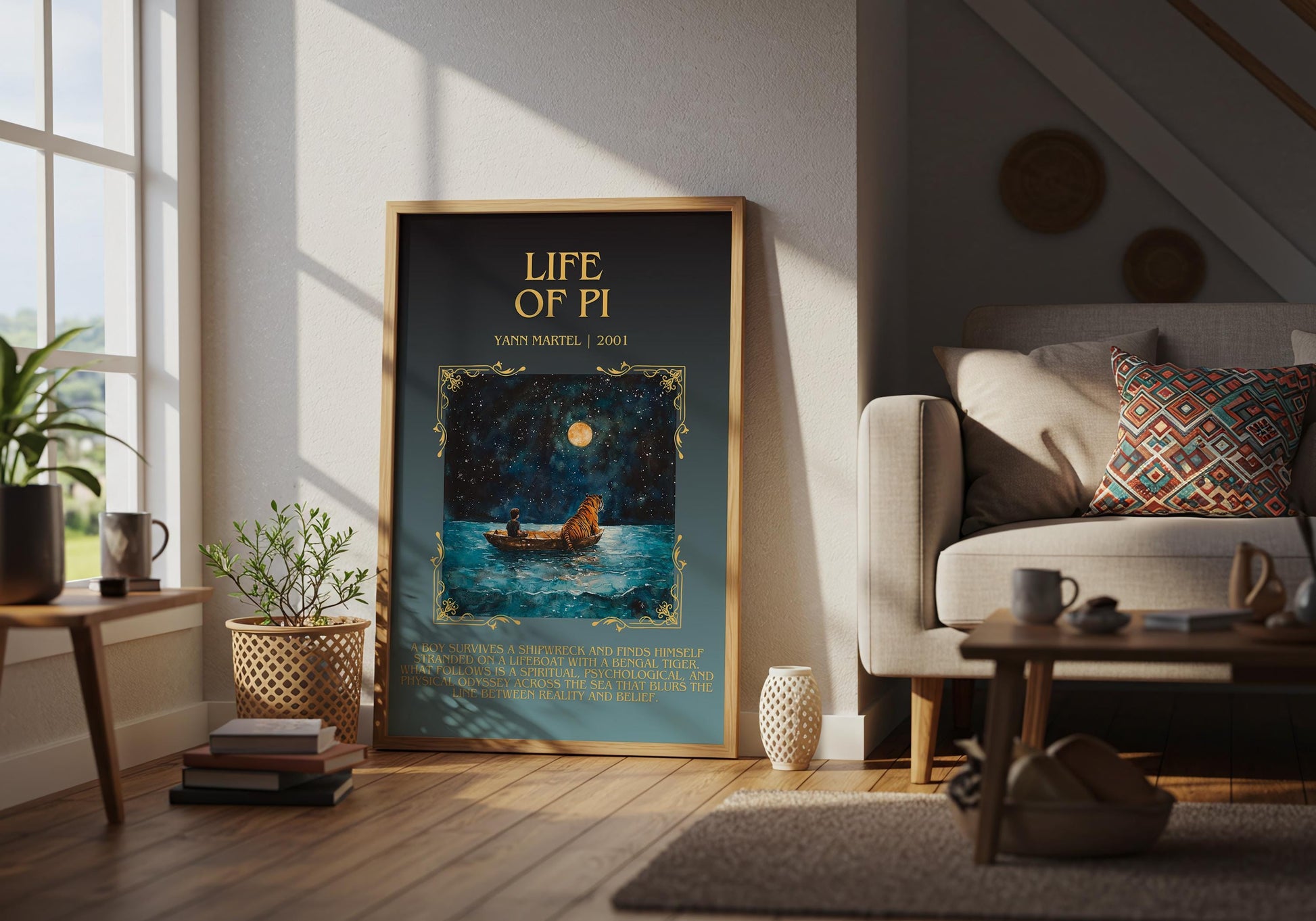 Life Of Pi by Yann Martell | Descriptive Book Poster | Blurby