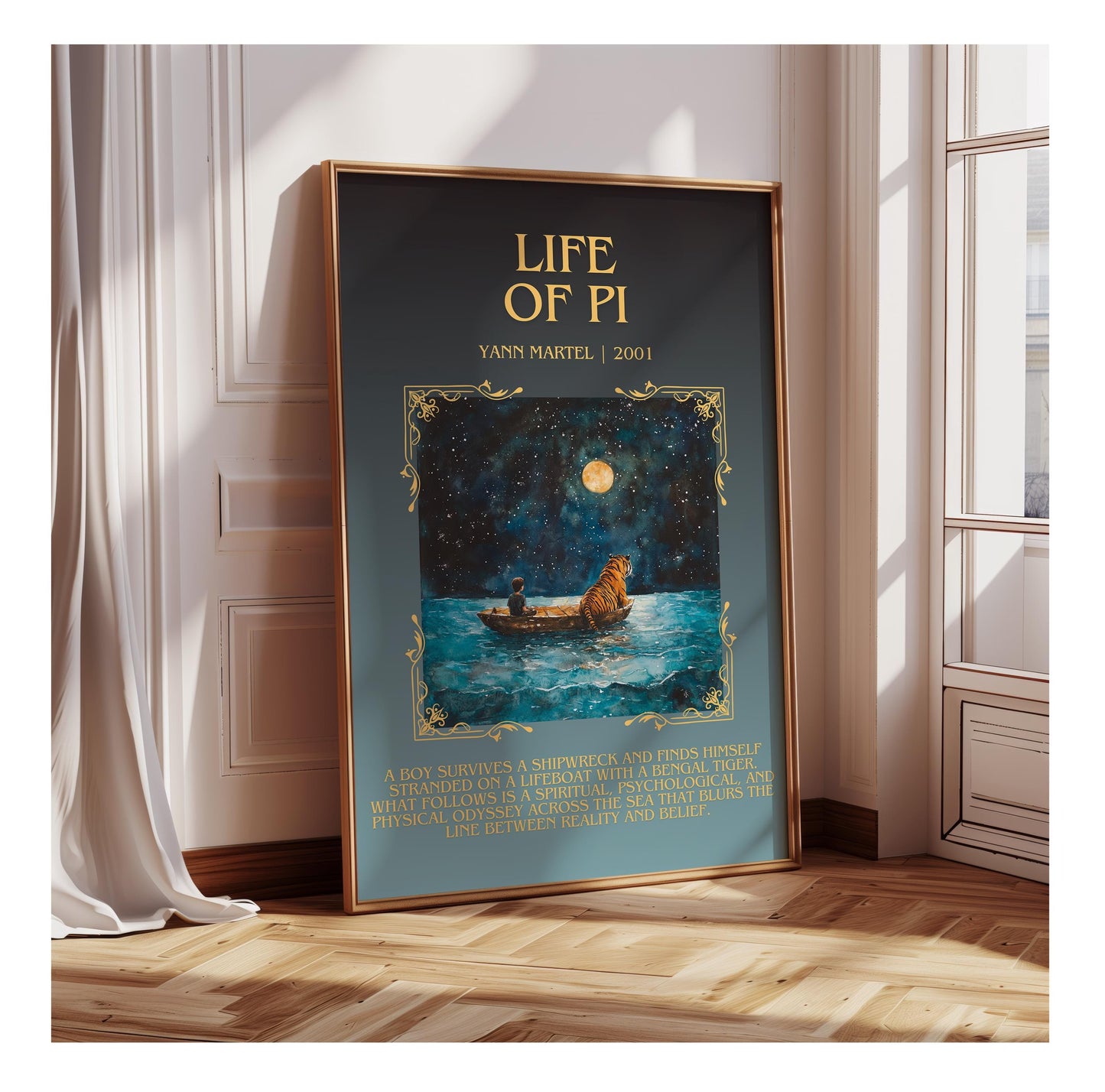 Life Of Pi by Yann Martell | Descriptive Book Poster | Blurby