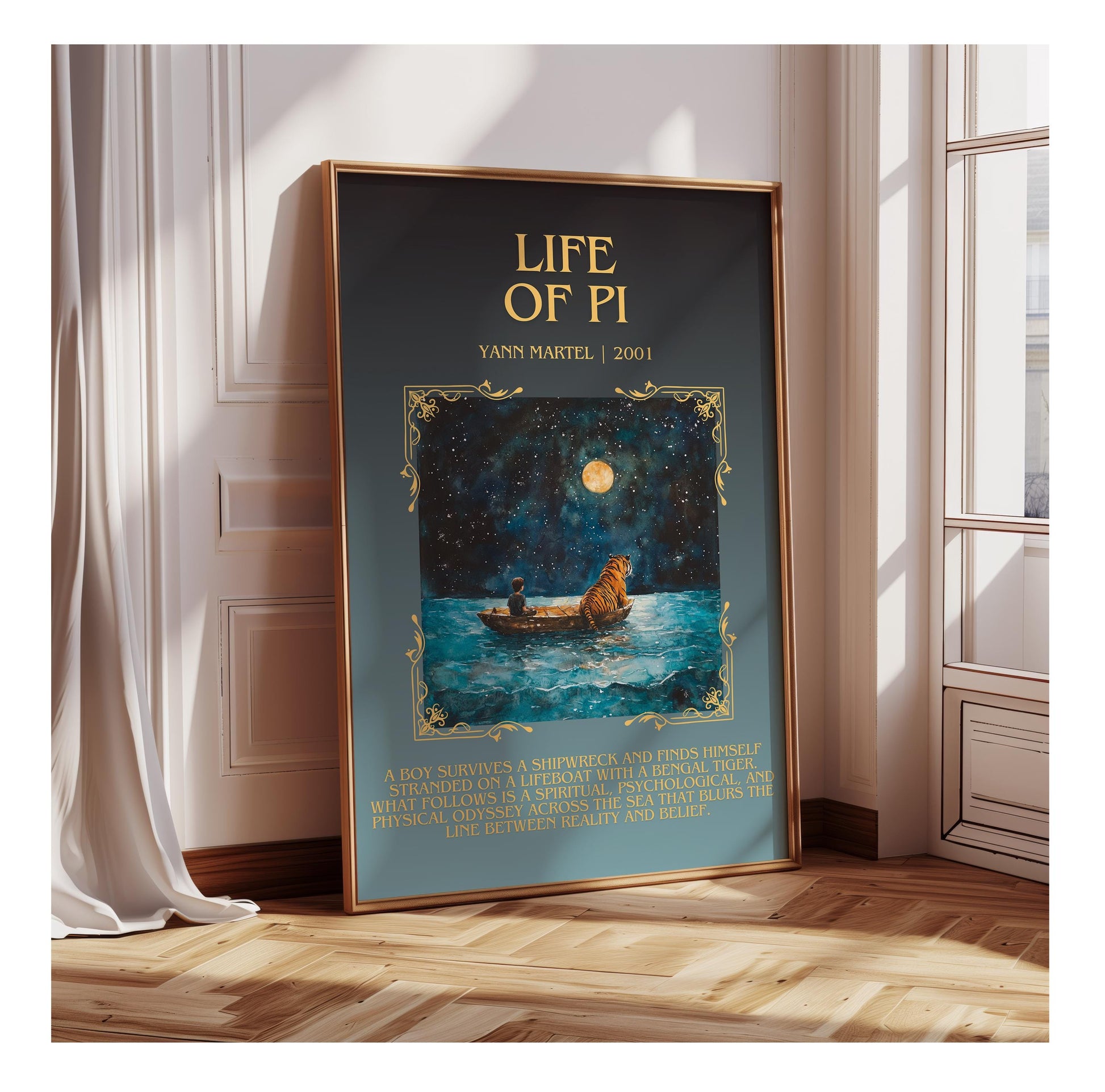 Life Of Pi by Yann Martell | Descriptive Book Poster | Blurby