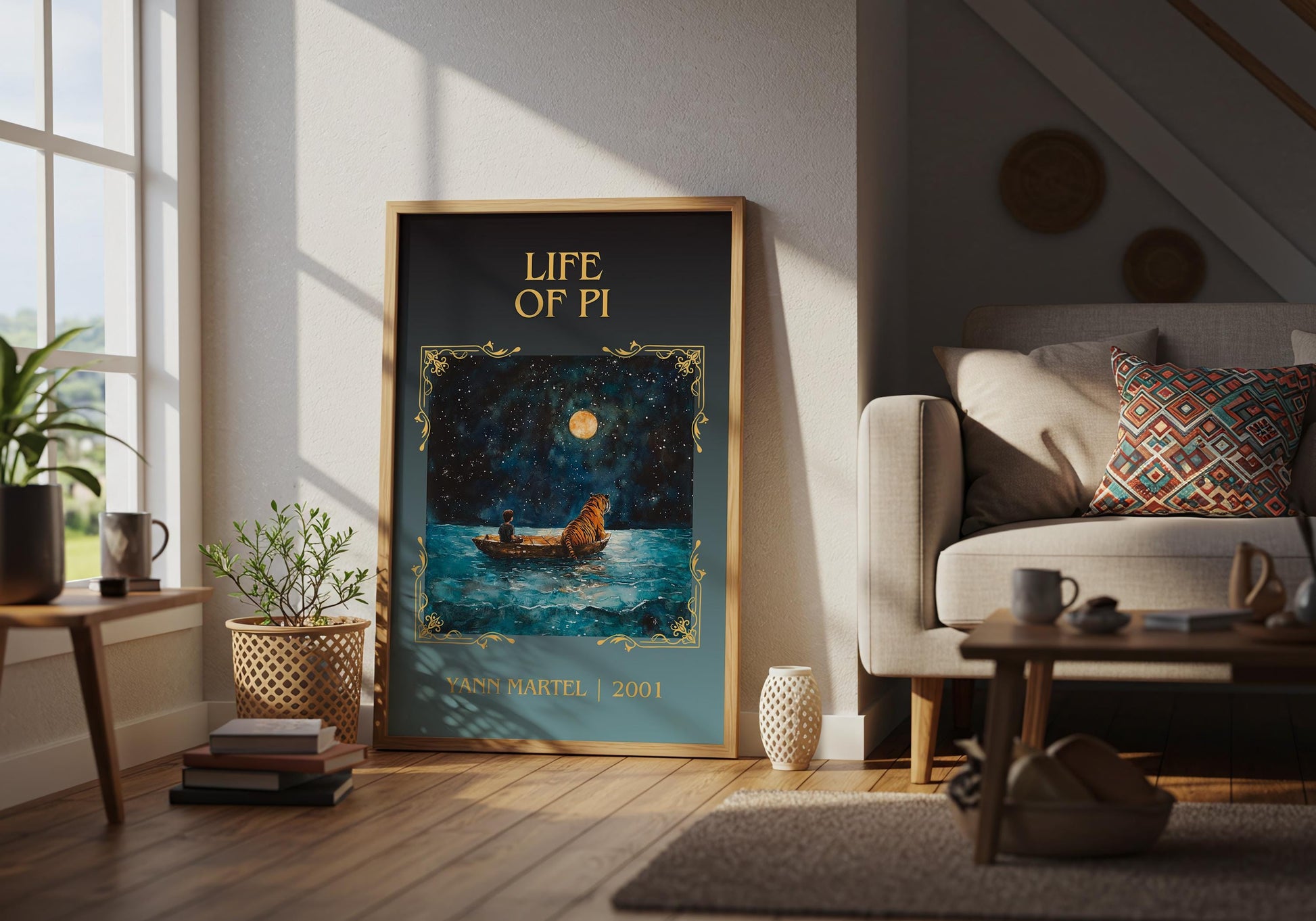 Life Of Pi by Yann Martel | Descriptive Book Poster | Minimalist