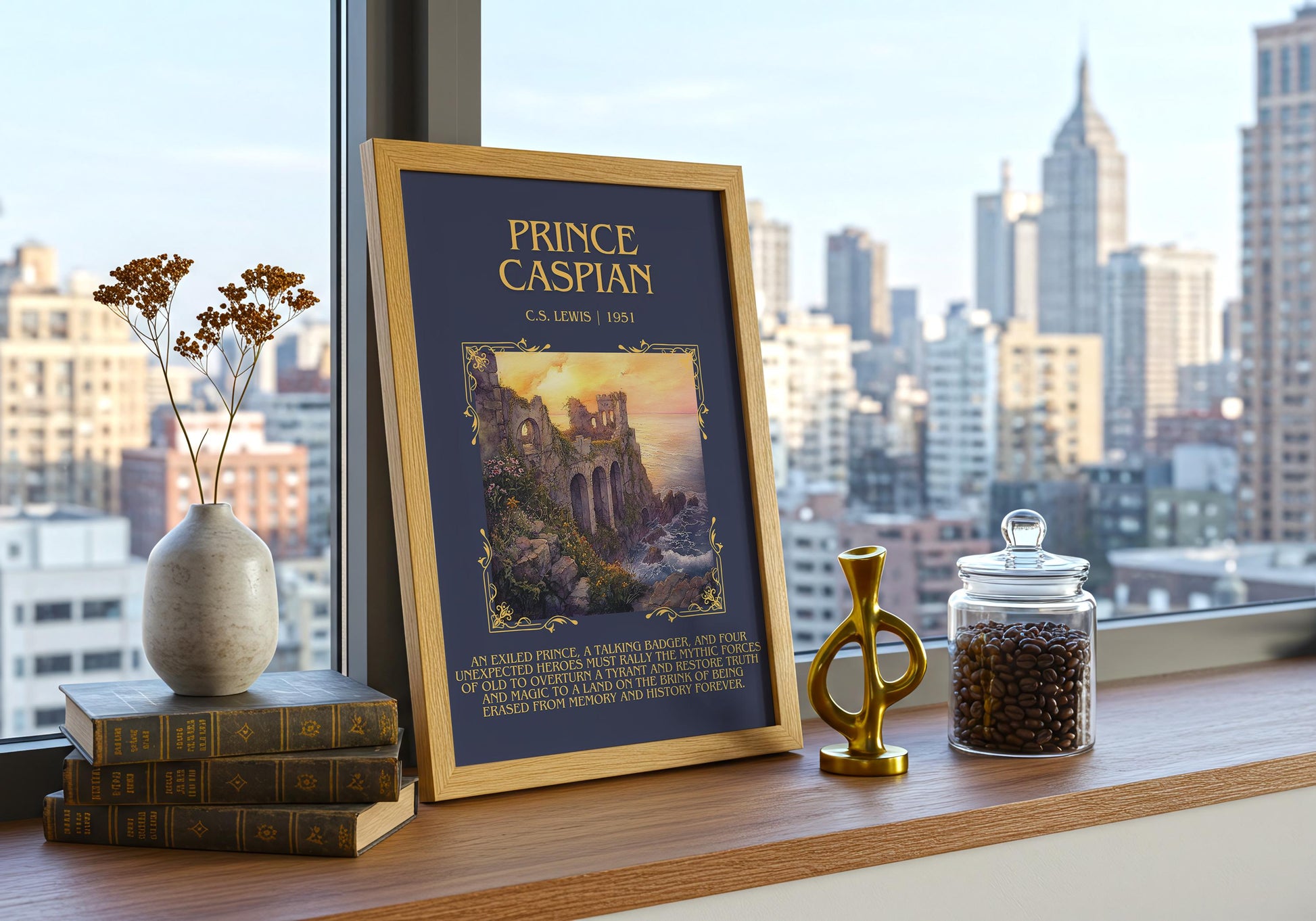 Prince Caspian by C.S. Lewis | Descriptive Book Poster | Blurby