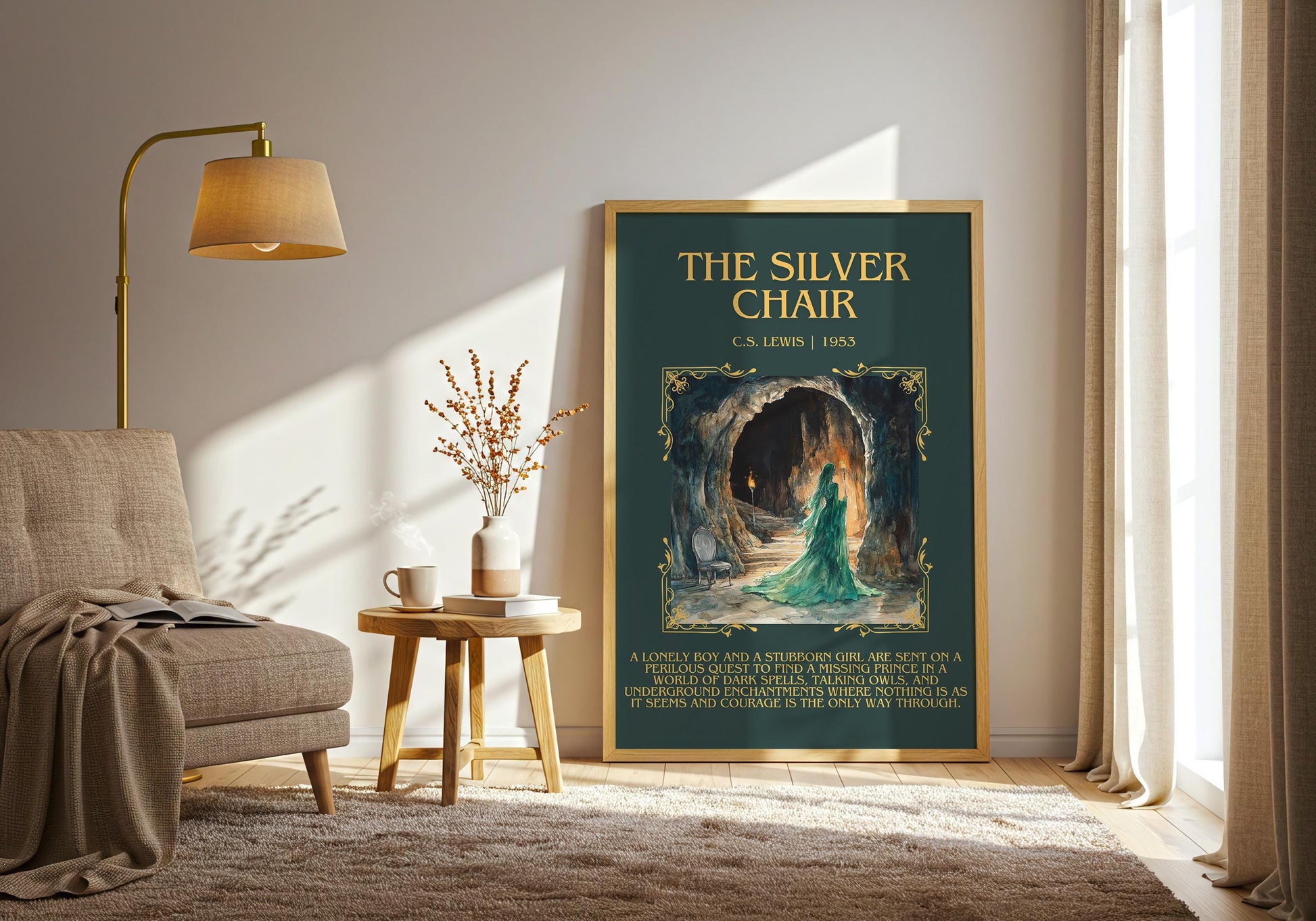 The Silver Chair by C.S. Lewis | Descriptive Book Poster | Blurby