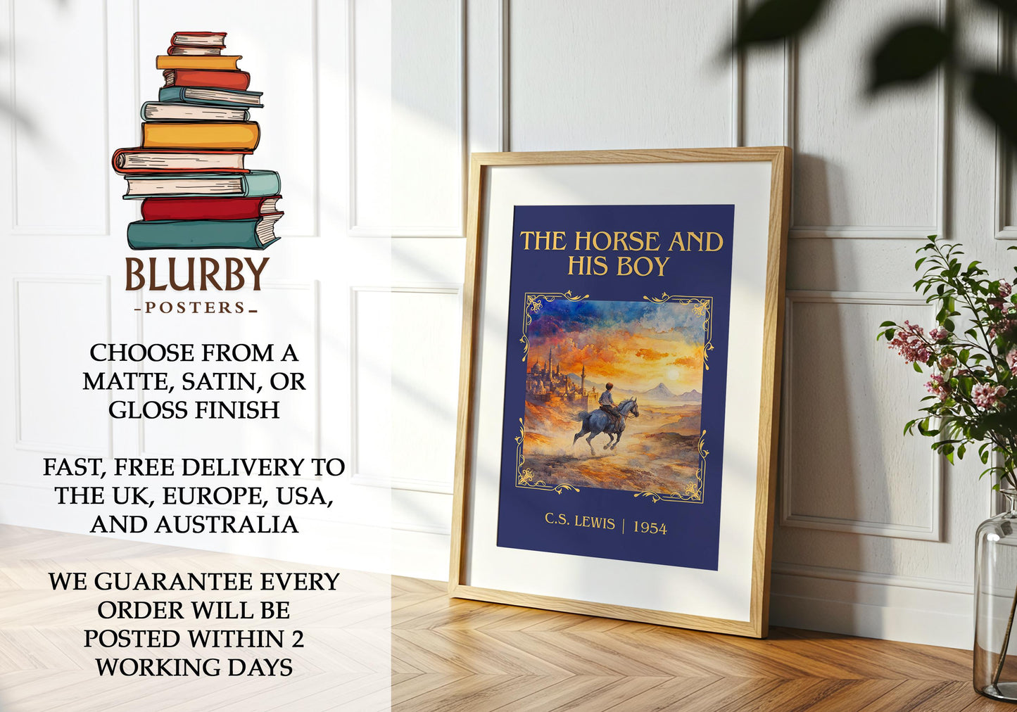The Horse And His Boy by C.S. Lewis | Descriptive Book Poster | Minimalist