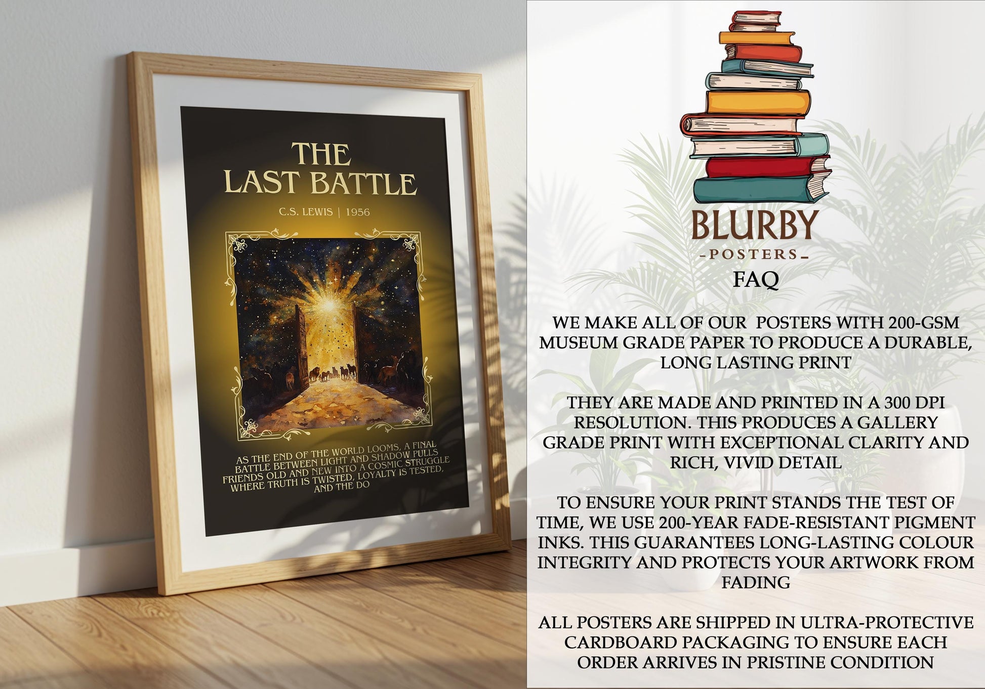 The Last Battle by C.S. Lewis | Descriptive Book Poster | Blurby