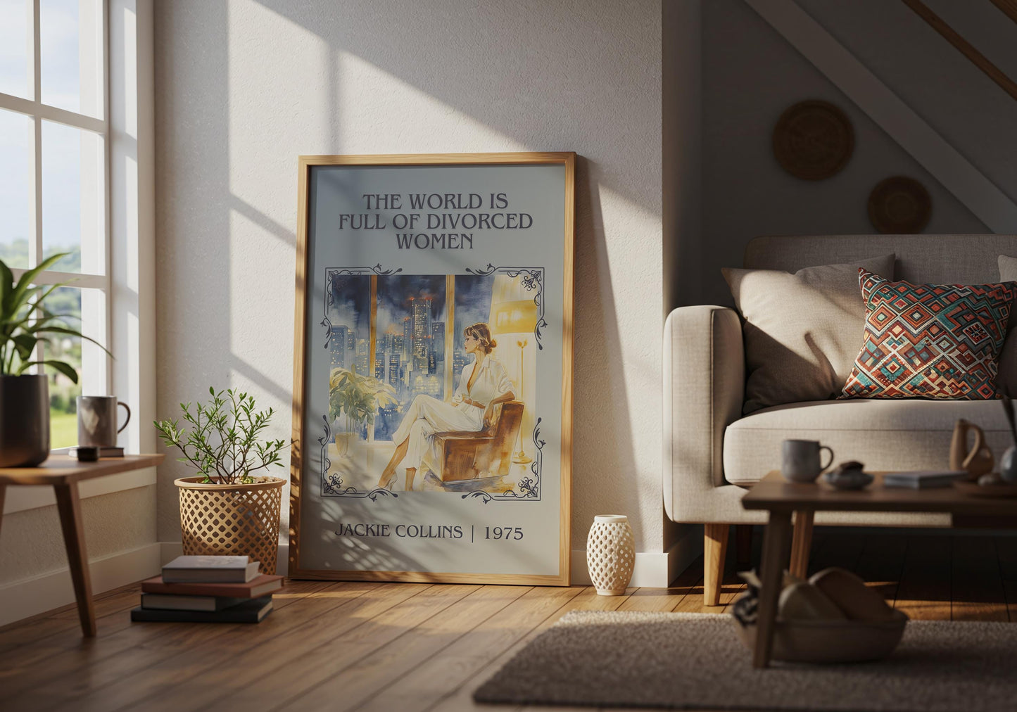 The World Is Full Of Divorced Women by Jackie Collins | Descriptive Book Poster | Minimalist