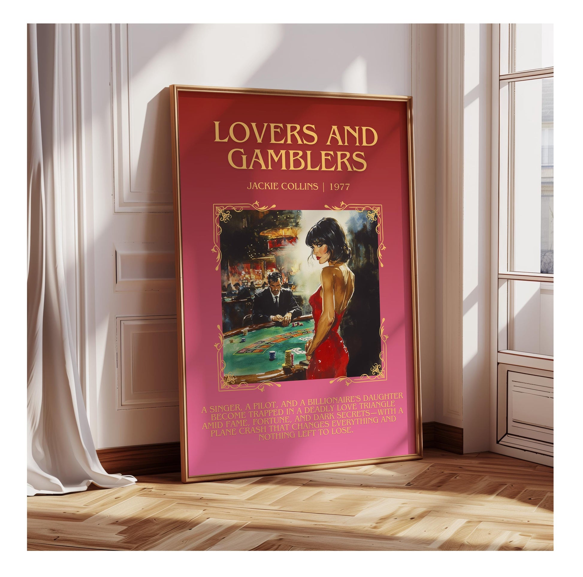Lovers and Gamblers by Jackie Collins | Descriptive Book Poster | Blurby