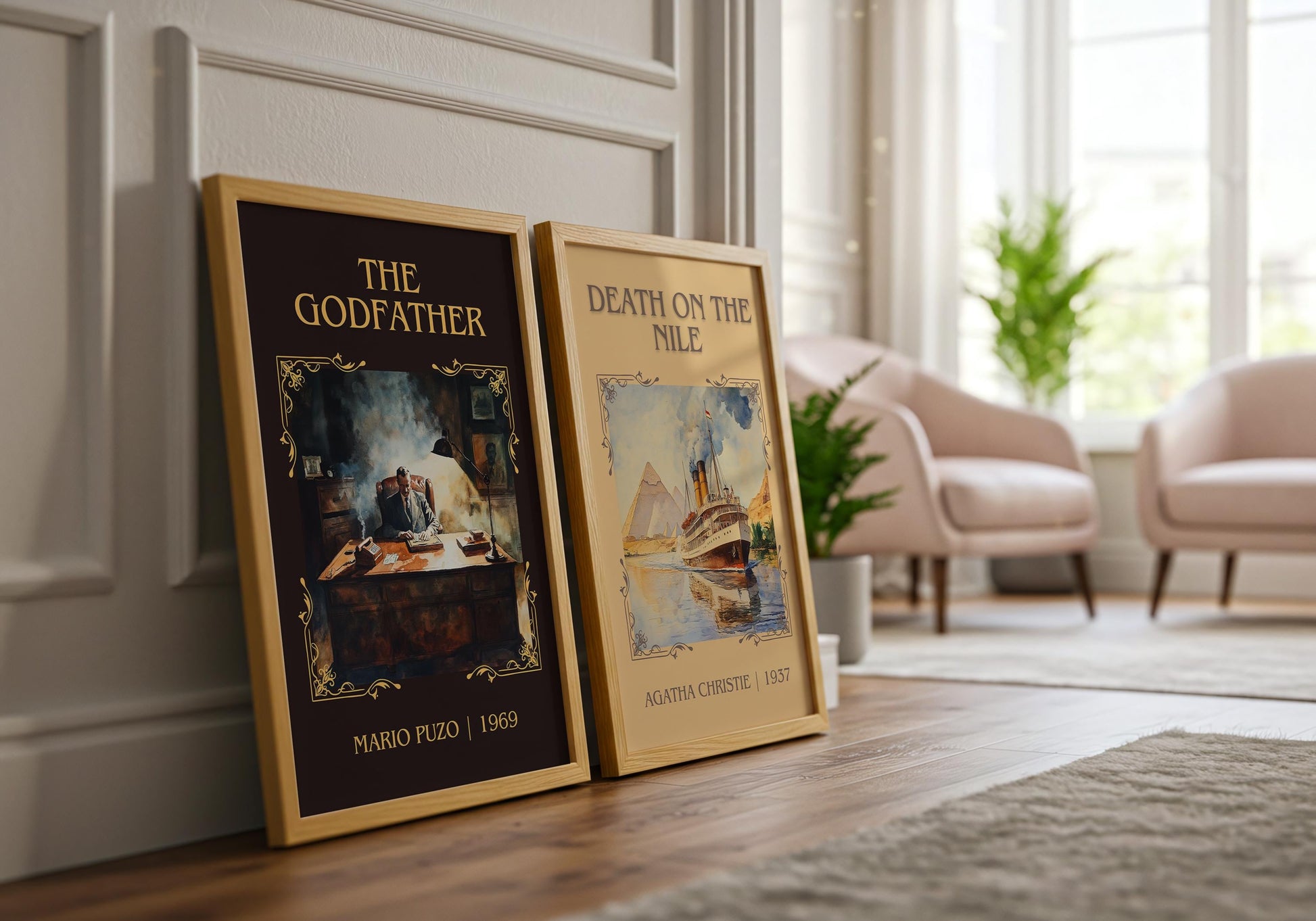 The Godfather by Mario Puzo | Descriptive Book Poster | Minimalist