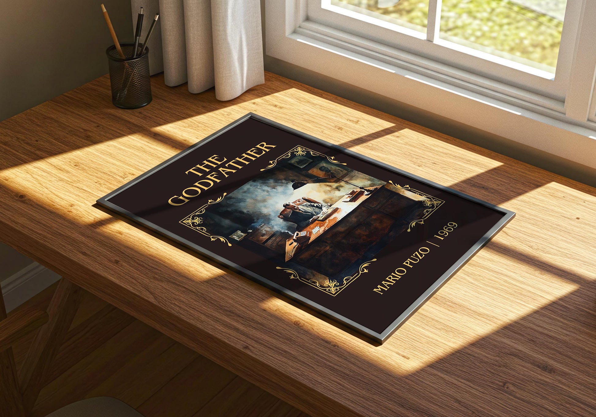 The Godfather by Mario Puzo | Descriptive Book Poster | Minimalist