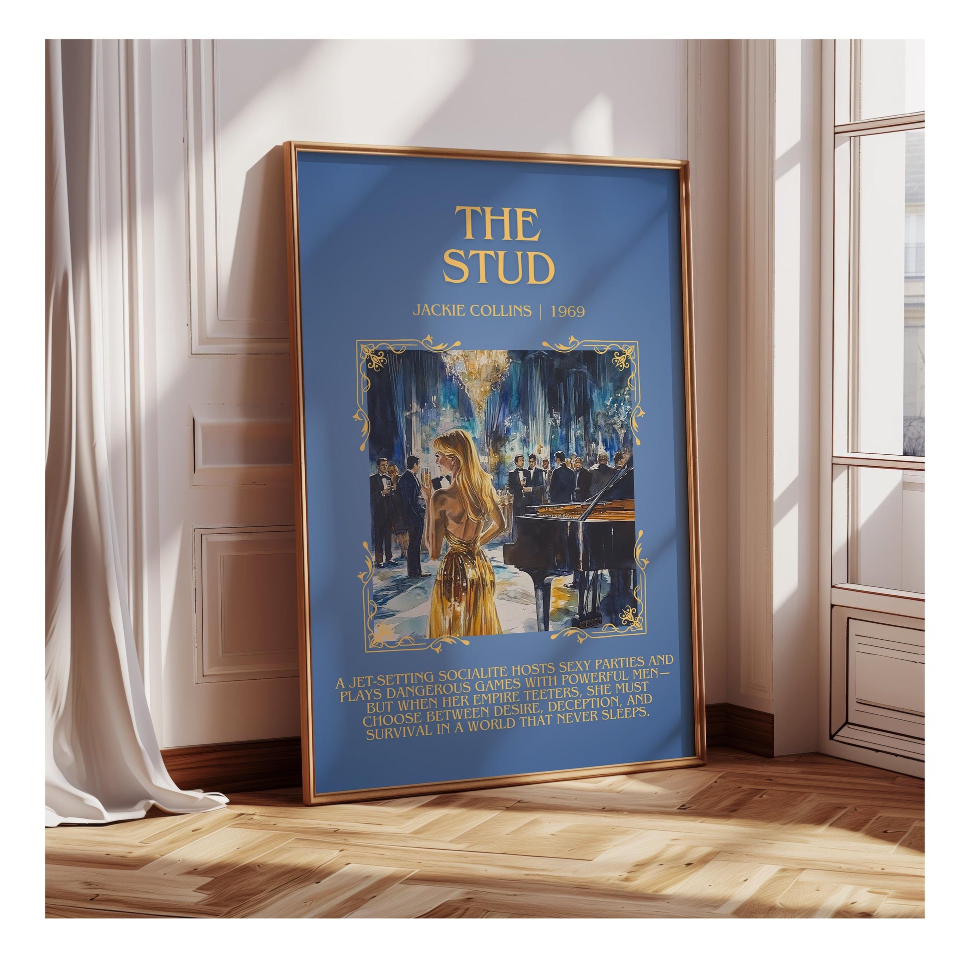 The Stud by Jackie Collins | Descriptive Book Poster | Blurby