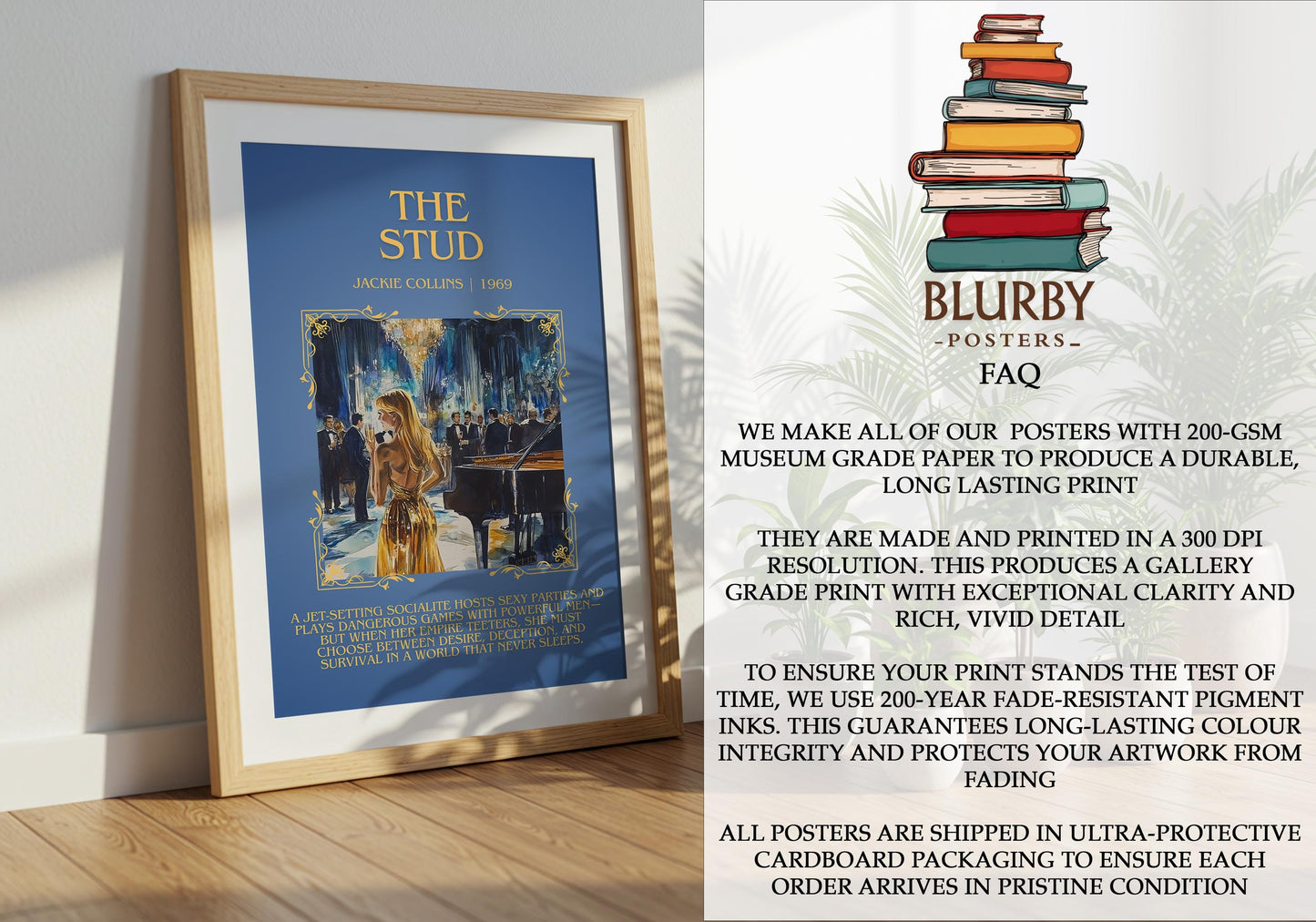 The Stud by Jackie Collins | Descriptive Book Poster | Blurby