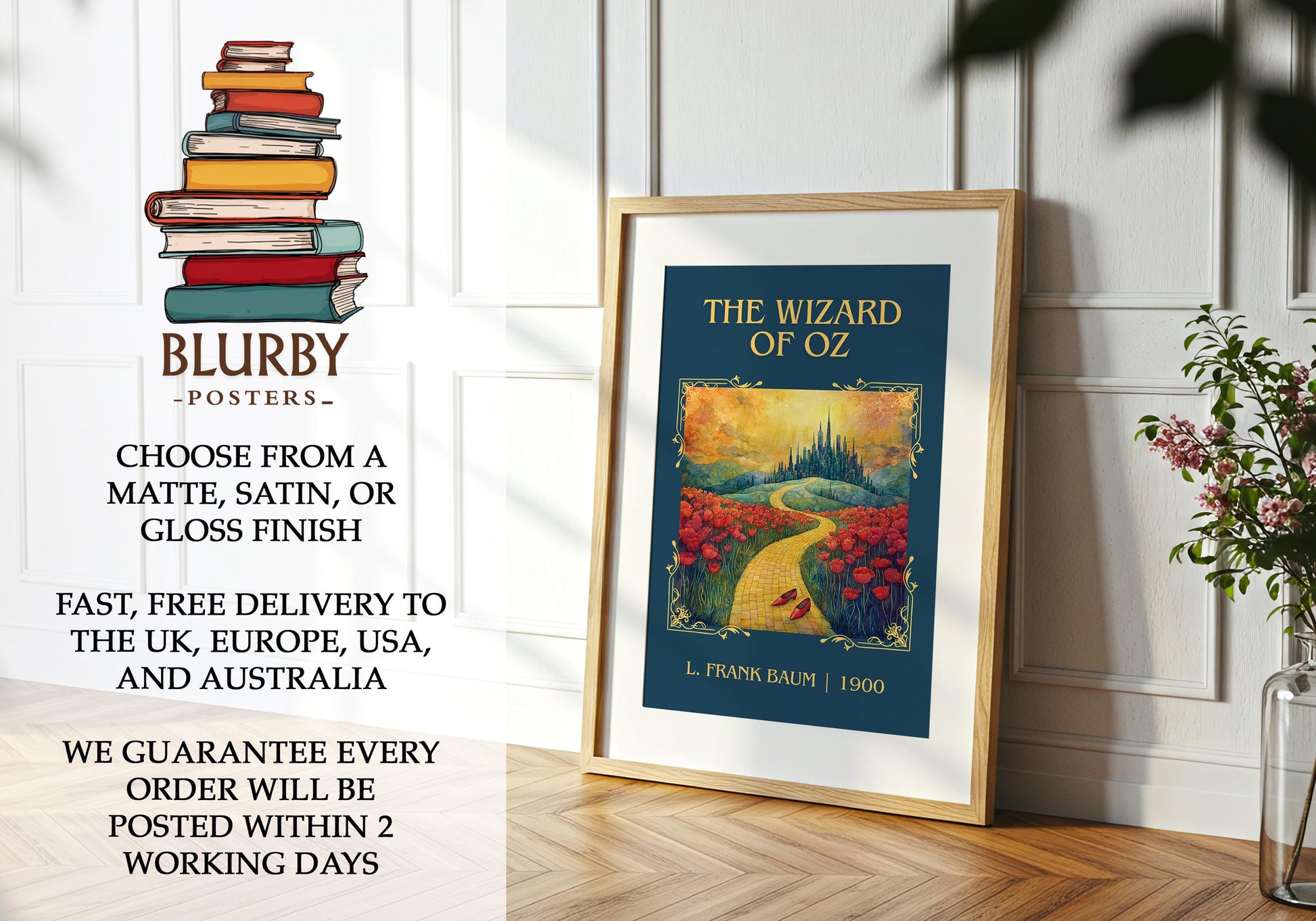 The Wizard Of Oz by L. Frank Baum | Descriptive Book Poster | Minimalist