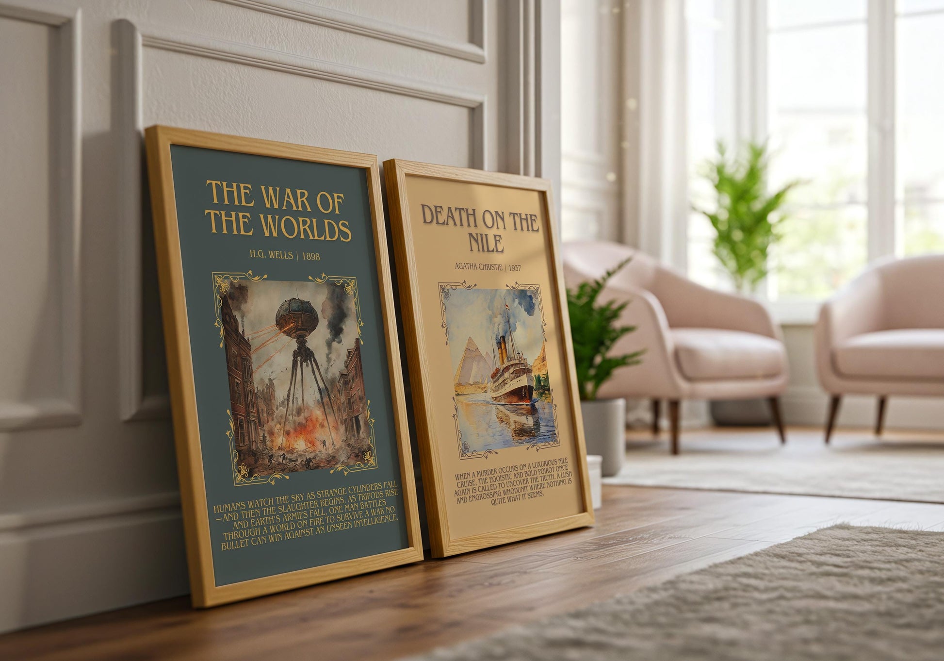 The War Of The Worlds by H.G. Wells | Descriptive Book Poster | Blurby