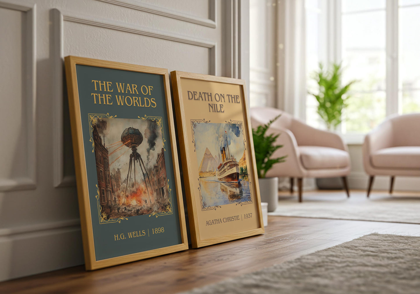 The War Of The Worlds by H.G. Wells | Descriptive Book Poster | Minimalist