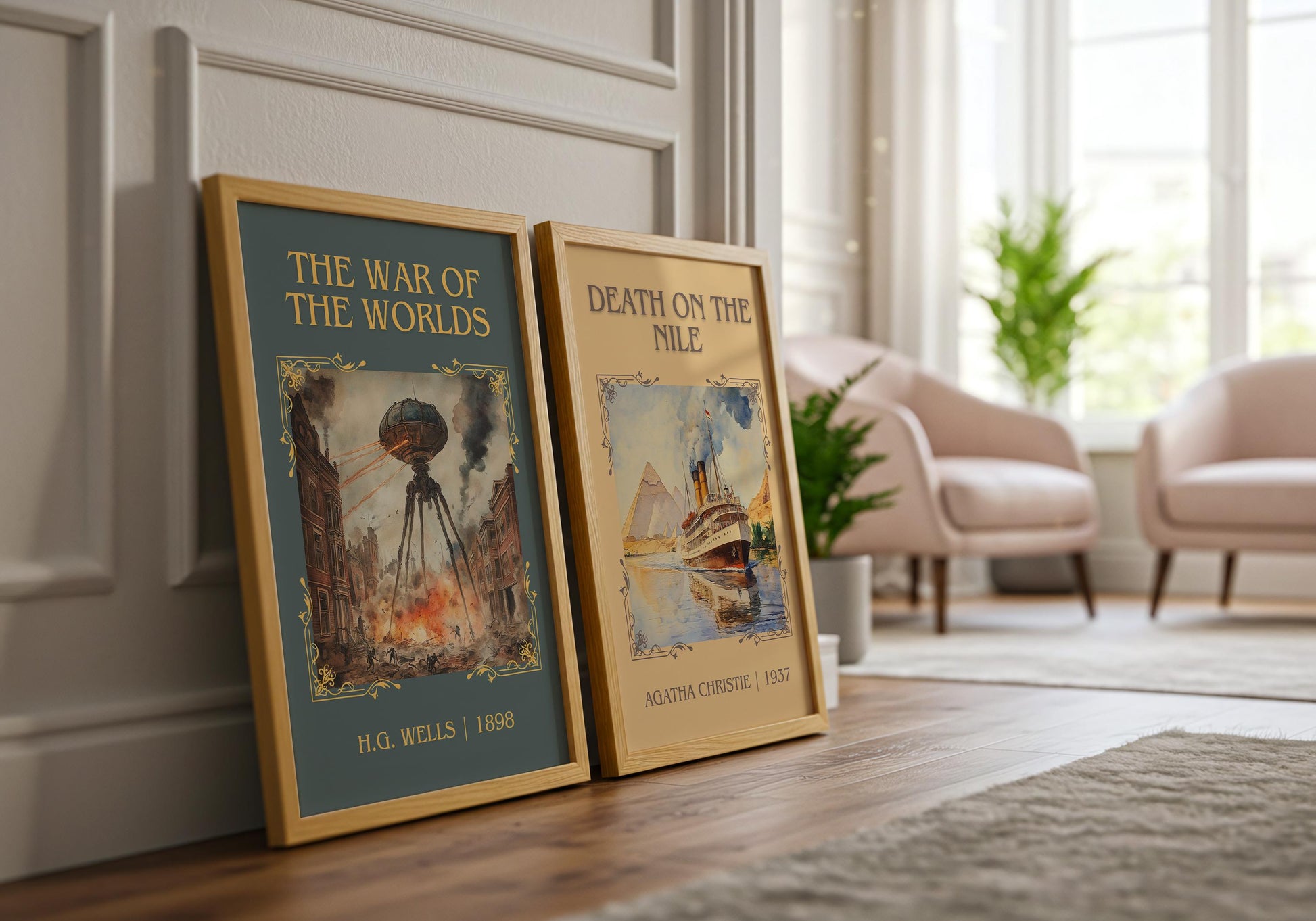 The War Of The Worlds by H.G. Wells | Descriptive Book Poster | Minimalist