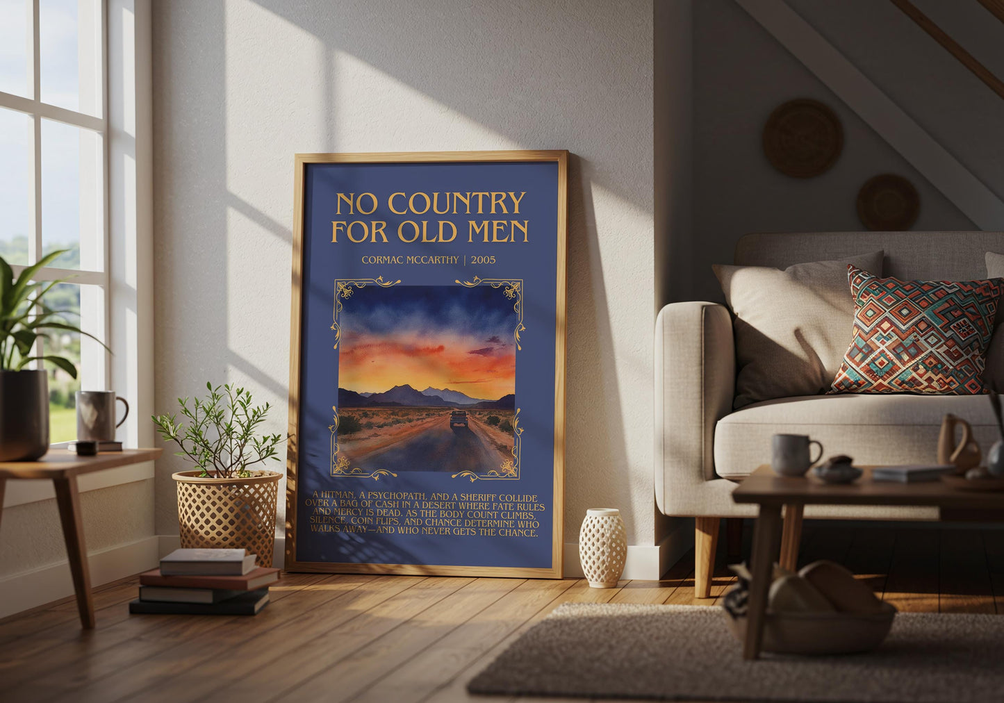 No Country For Old Men by Cormac McCarthy | Descriptive Book Poster | Blurby