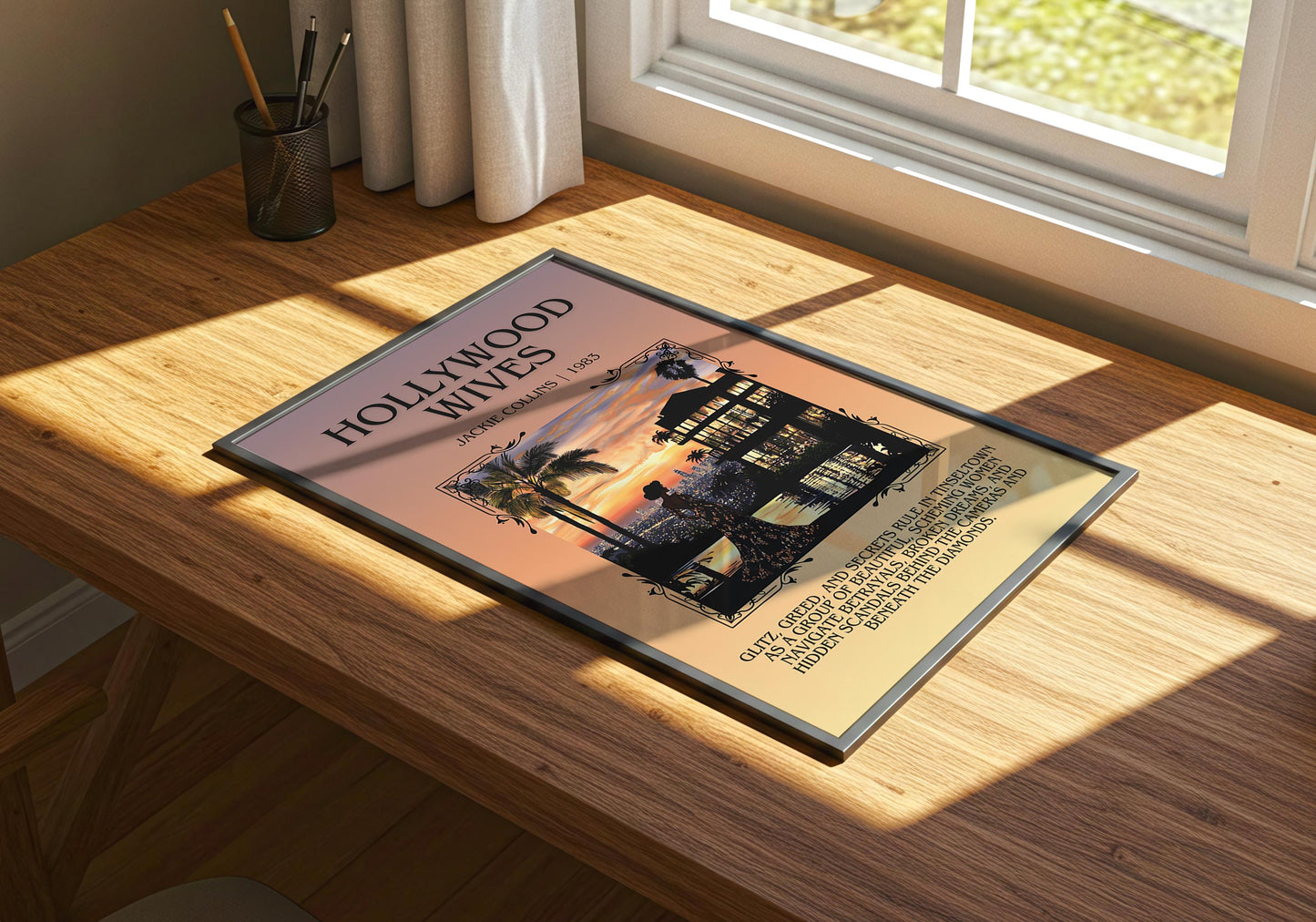 Hollywood Wives by Jackie Collins | Descriptive Book Poster | Blurby