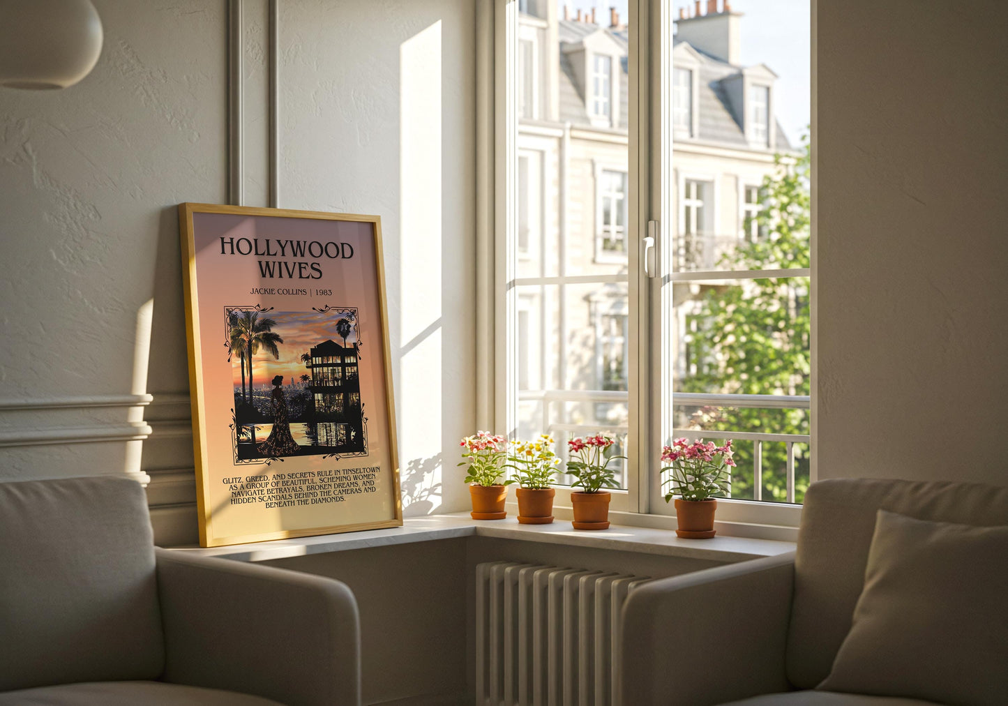 Hollywood Wives by Jackie Collins | Descriptive Book Poster | Blurby