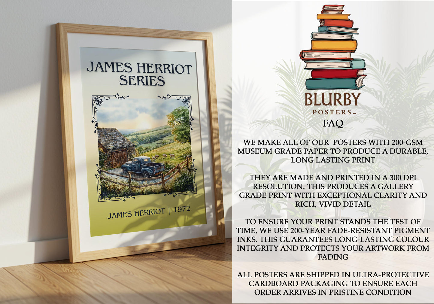 James Herriot Series by James Herriot | Descriptive Book Poster | Minimalist