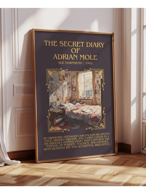 The Secret Diary Of Adrian Mole minimalist poster paper finish options – matte satin gloss