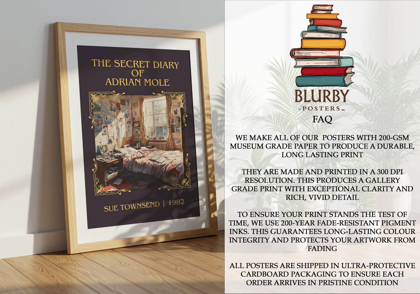 The Secret Diary Of Adrian Mole by Sue Townsend | Descriptive Book Poster | Minimalist