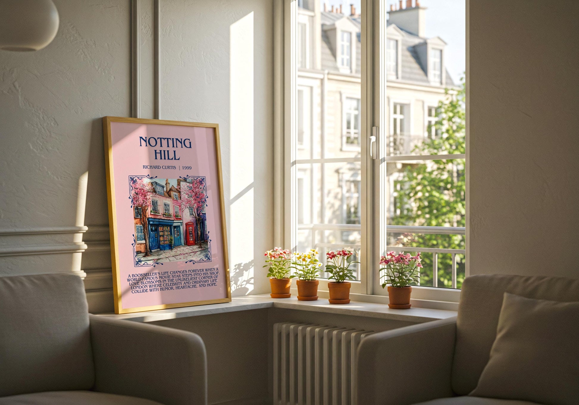 Notting Hill by Richard Curtis | Descriptive Book Poster | Blurby