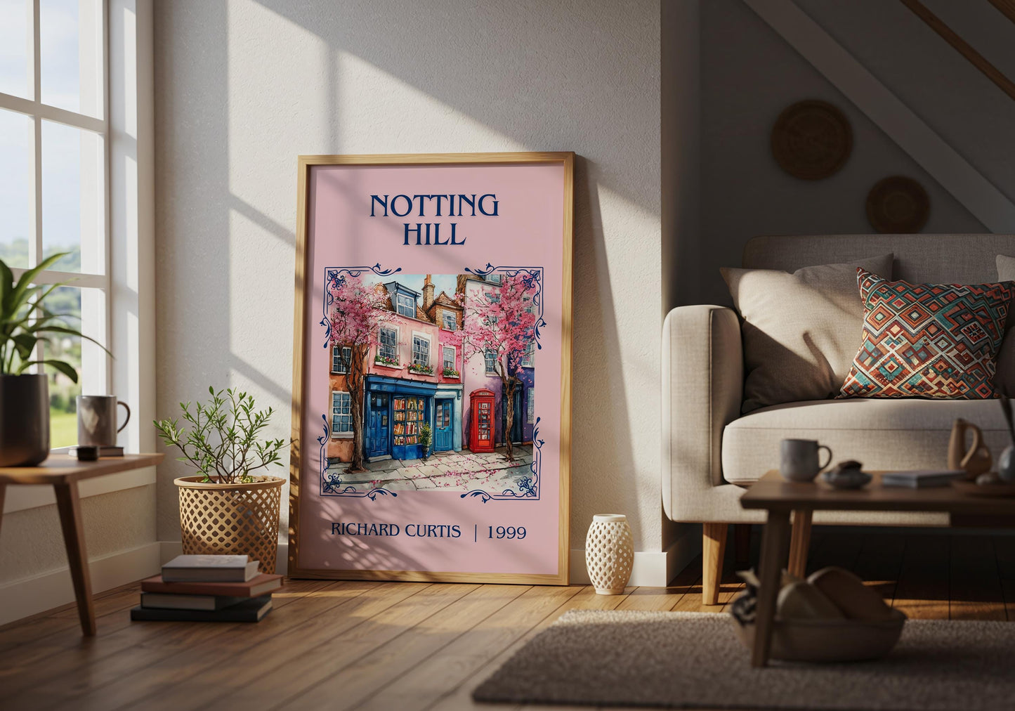 Notting Hill by Richard Curtis | Descriptive Book Poster | Minimalist