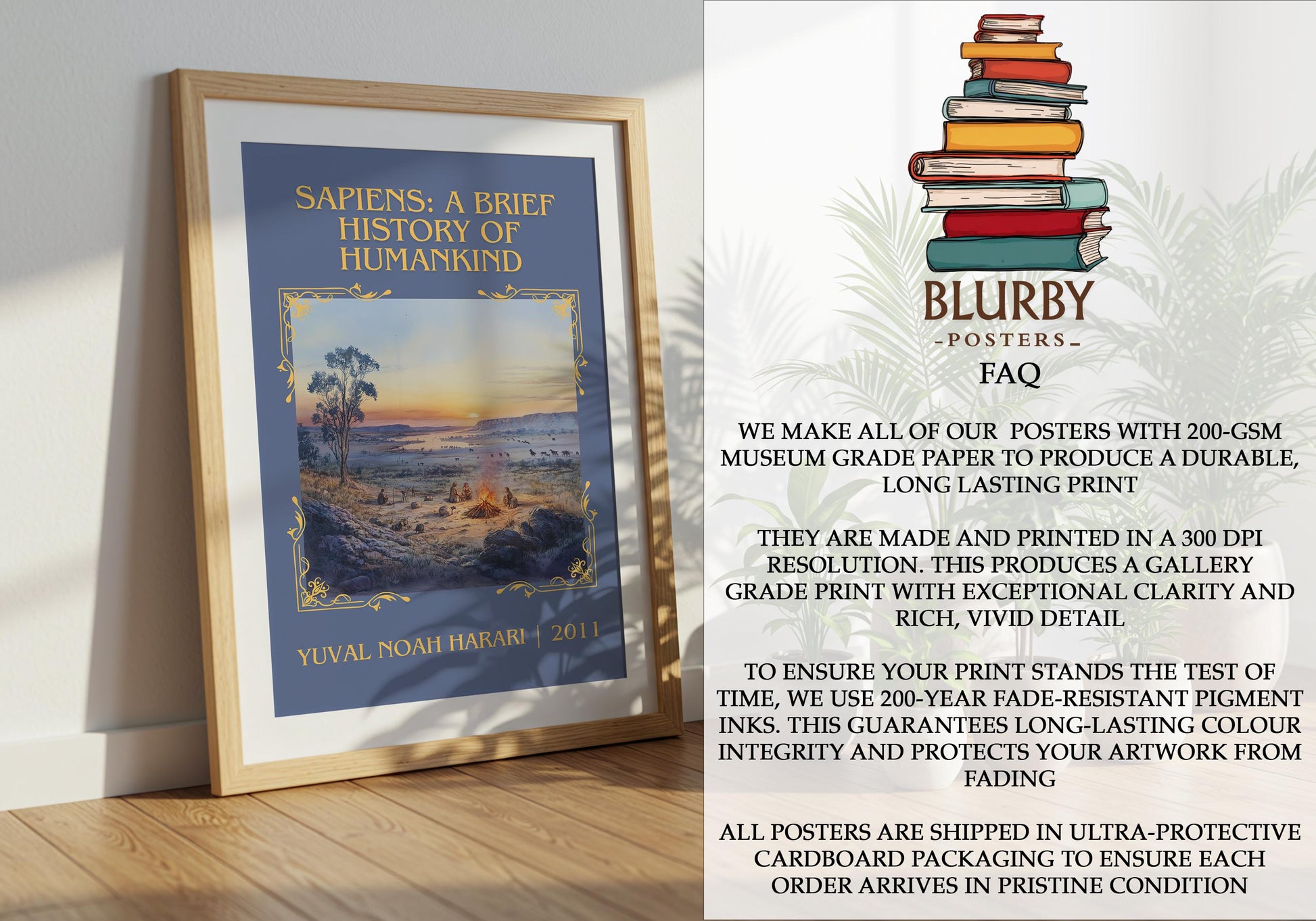 Sapiens: A Brief History Of Humankind by Yuval Noah Harari | Descriptive Book Poster | Minimalist