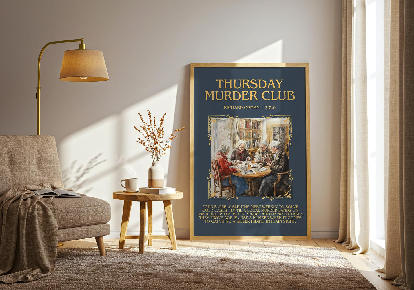 Thursday Murder Club by Richard Osman | Descriptive Book Poster | Blurby