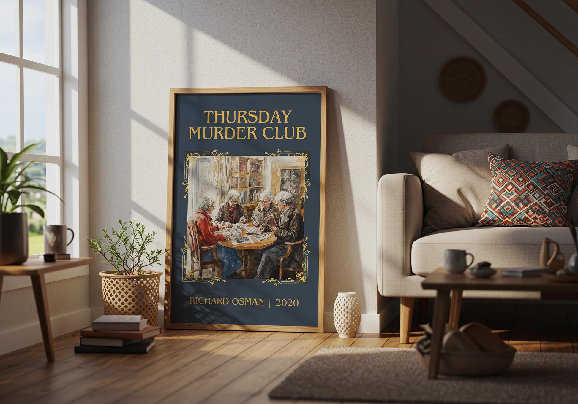 Thursday Murder Club by Richard Osman | Descriptive Book Poster | Minimalist