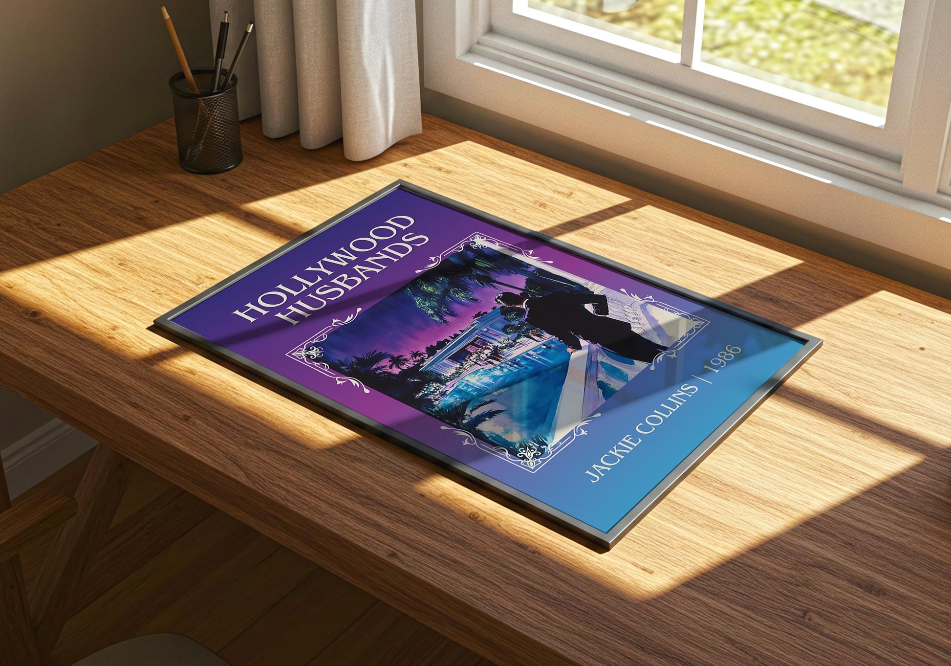 Hollywood Husbands by Jackie Collins | Descriptive Book Poster | Minimalist