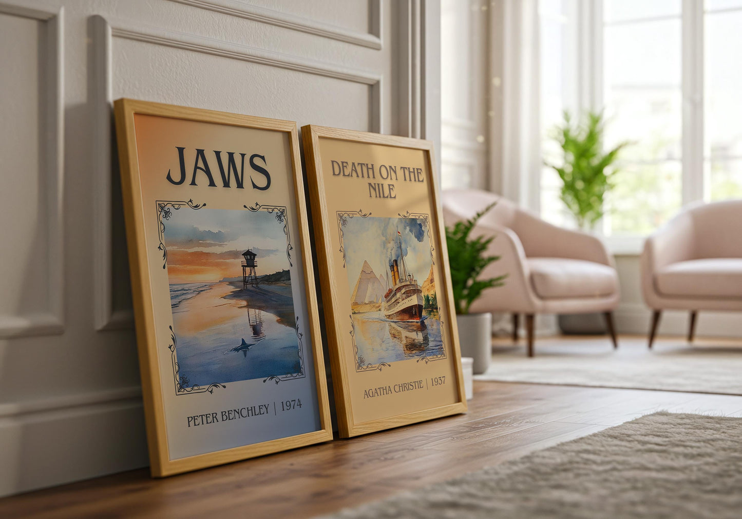 Jaws by Peter Benchley | Descriptive Book Poster | Minimalist