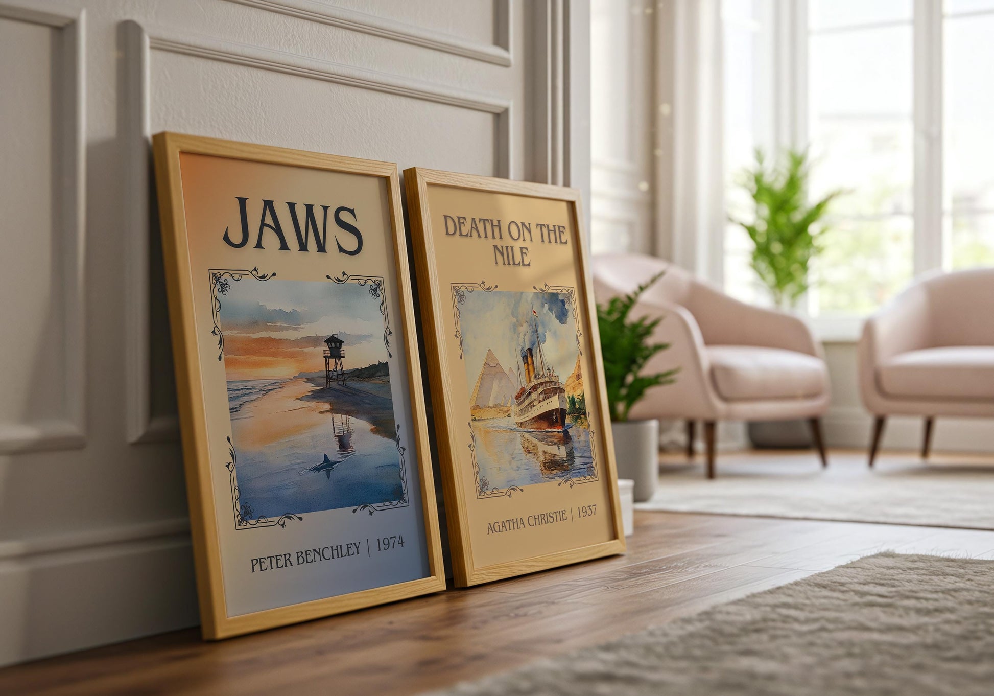 Jaws by Peter Benchley | Descriptive Book Poster | Minimalist