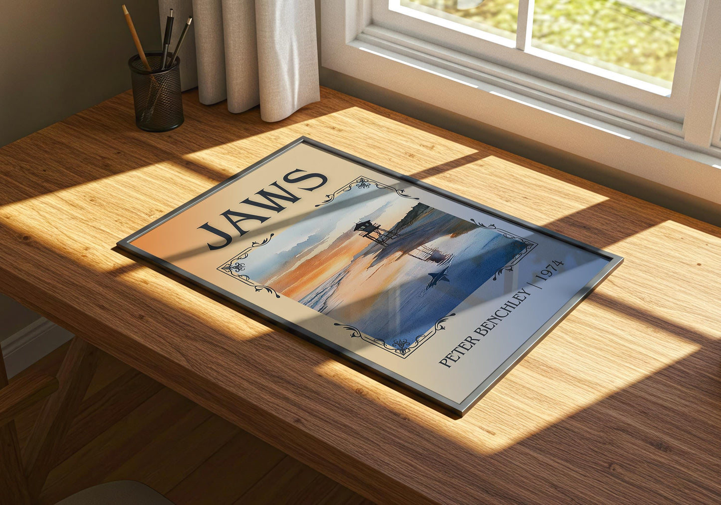 Jaws by Peter Benchley | Descriptive Book Poster | Minimalist