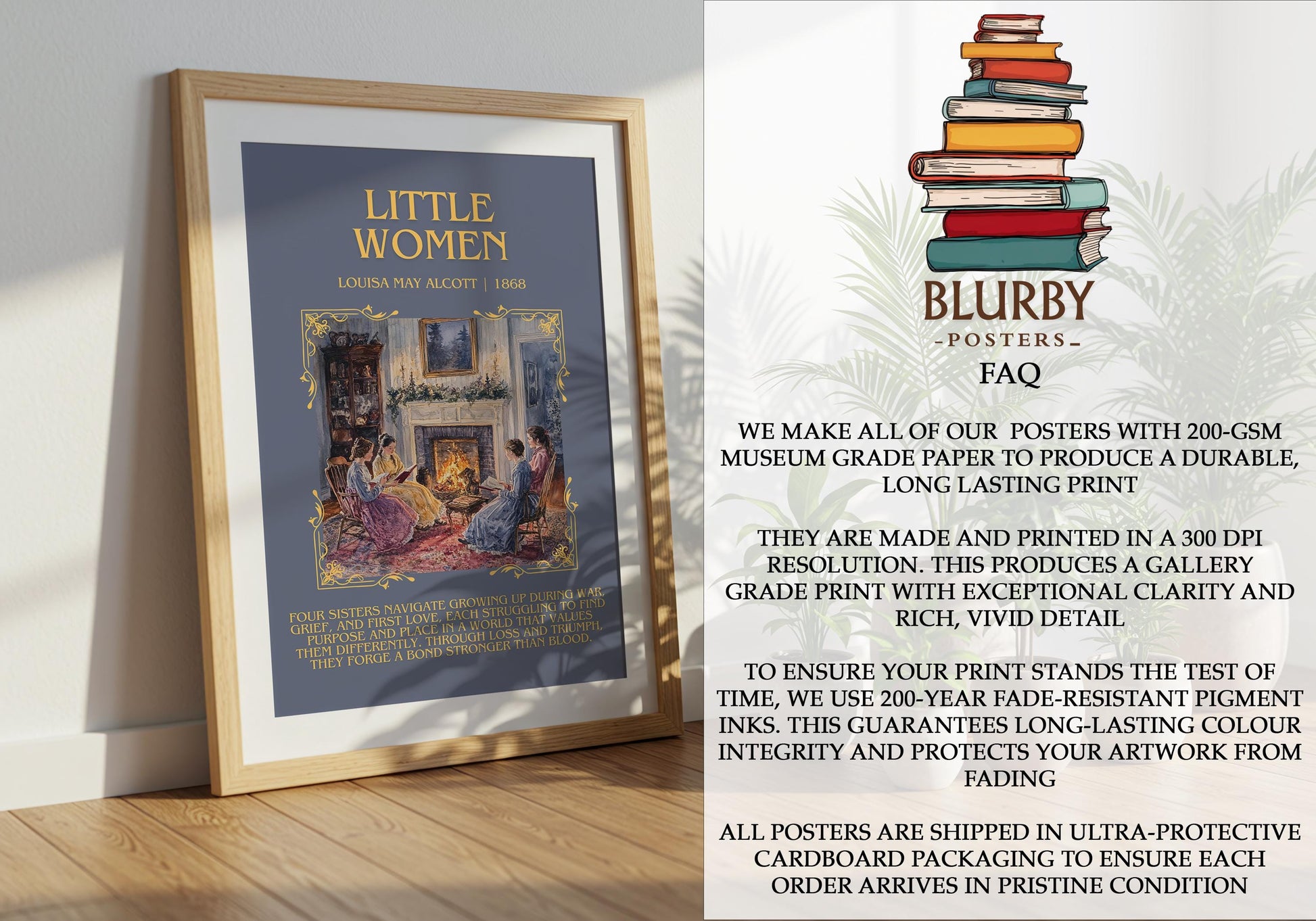 Little Women by Louisa May Alcott | Descriptive Book Poster | Blurby