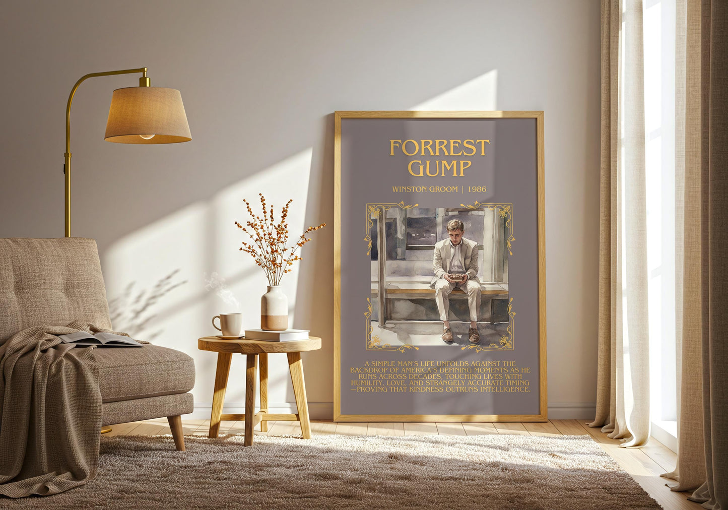 Forest Gump by Winston Groom | Descriptive Book Poster | Blurby