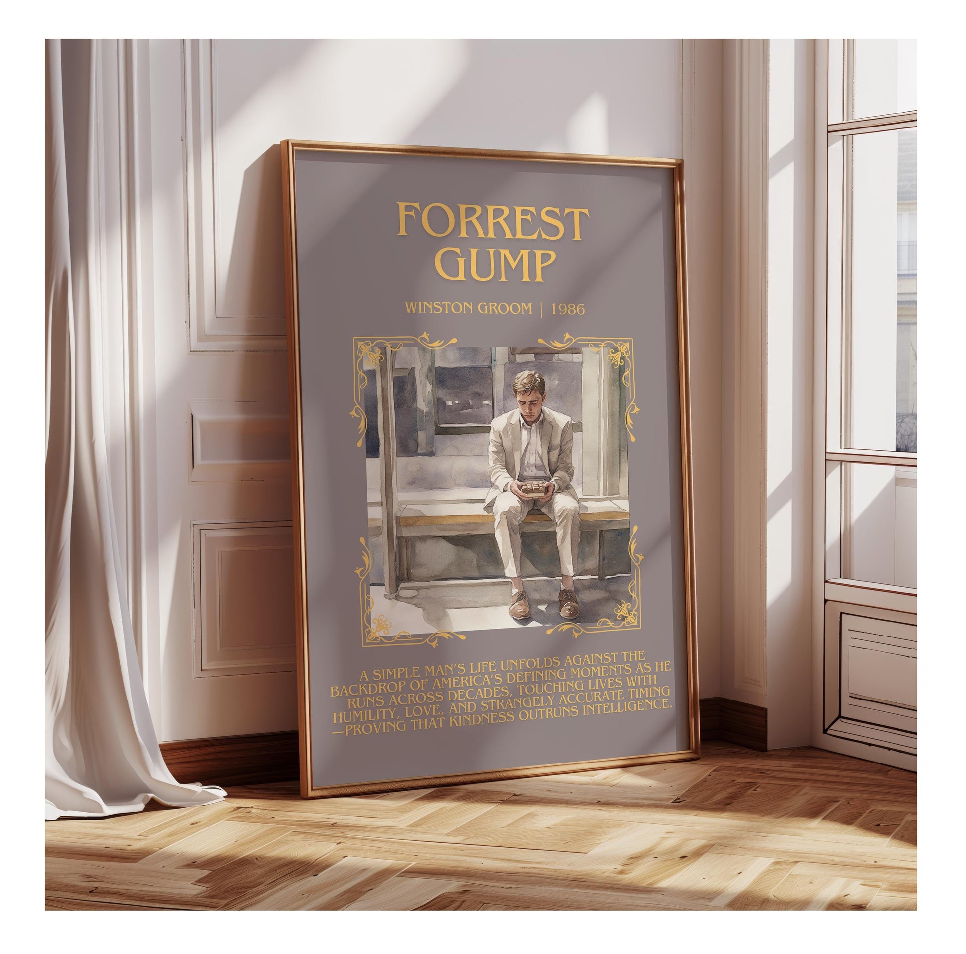 Forest Gump by Winston Groom | Descriptive Book Poster | Blurby