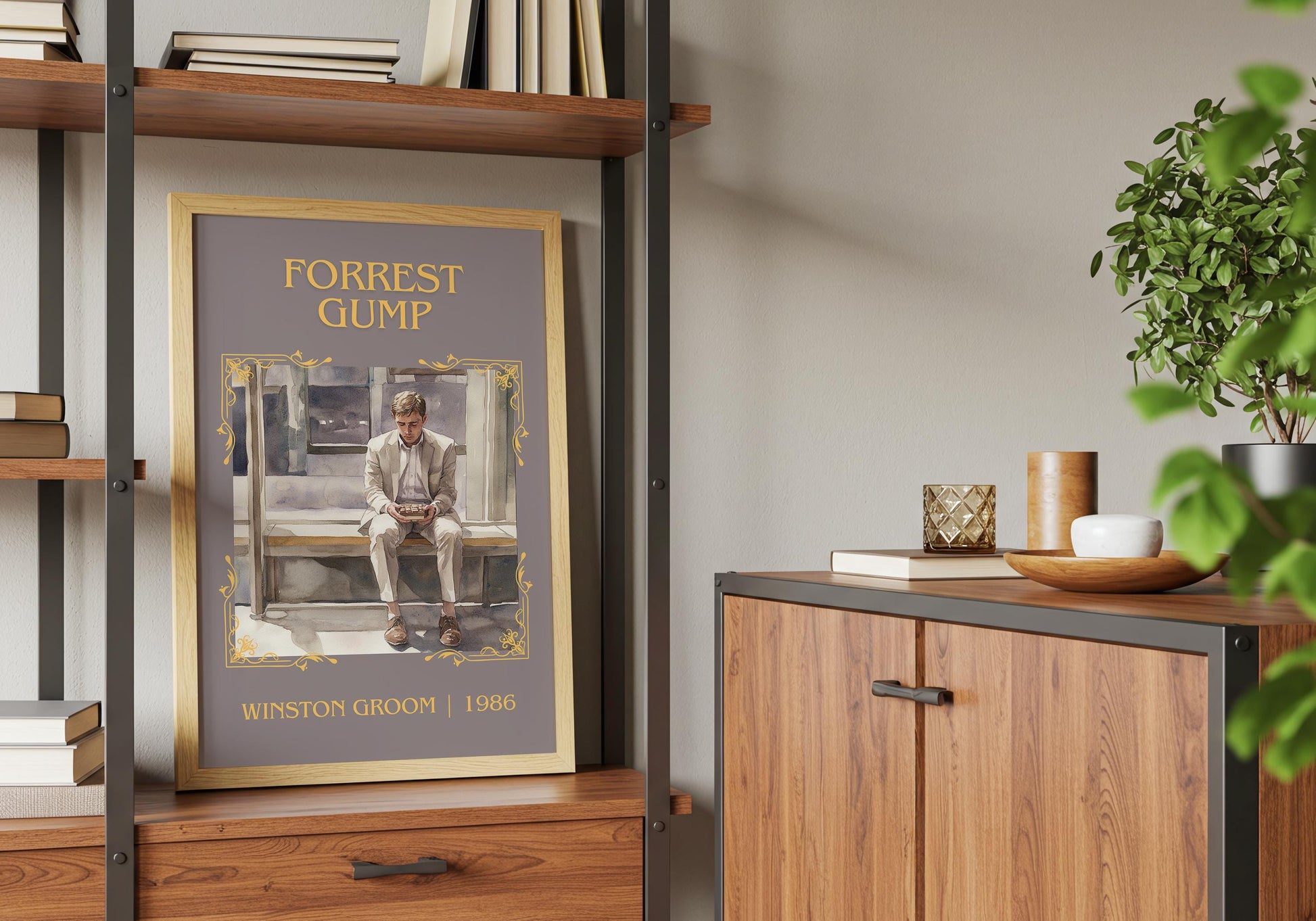 Forest Gump by Winston Groom | Descriptive Book Poster | Minimalist
