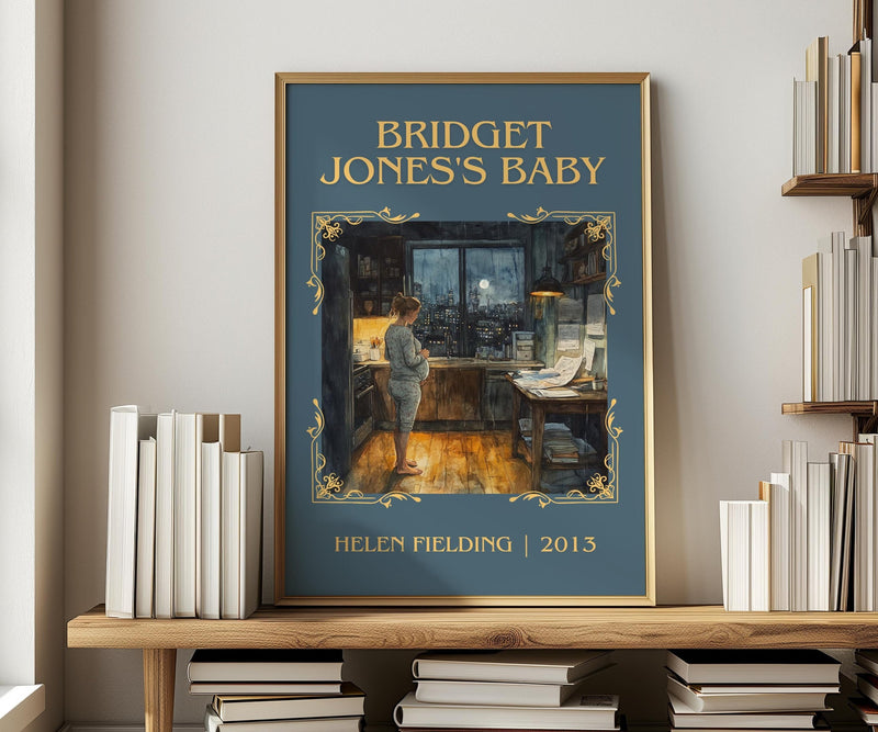 Bridget Jones's baby classic book art print in frame leaning in hallway – romance wall art