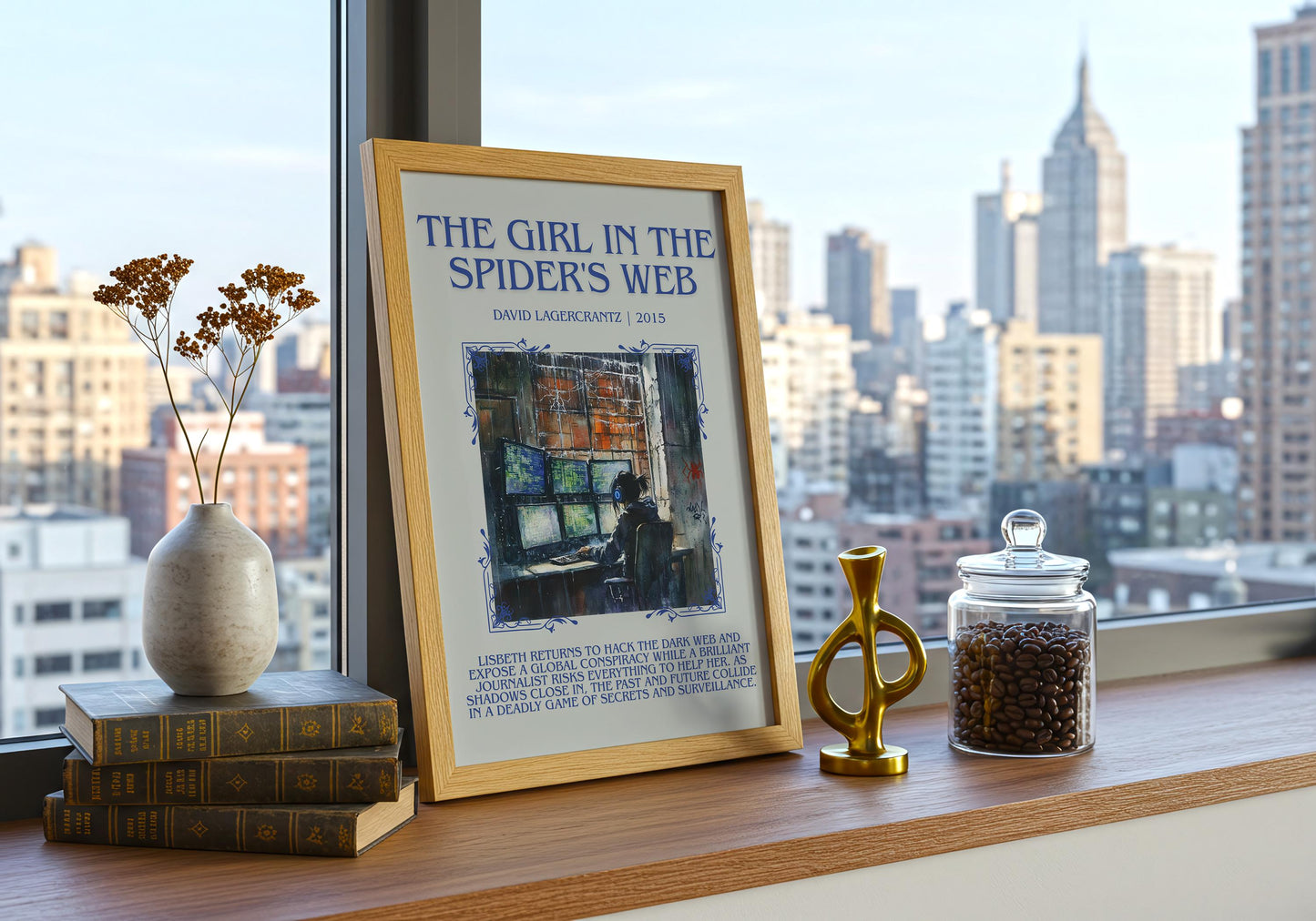 The Girl In The Spider's Web by David Lagercrantz | Descriptive Book Poster | Blurby
