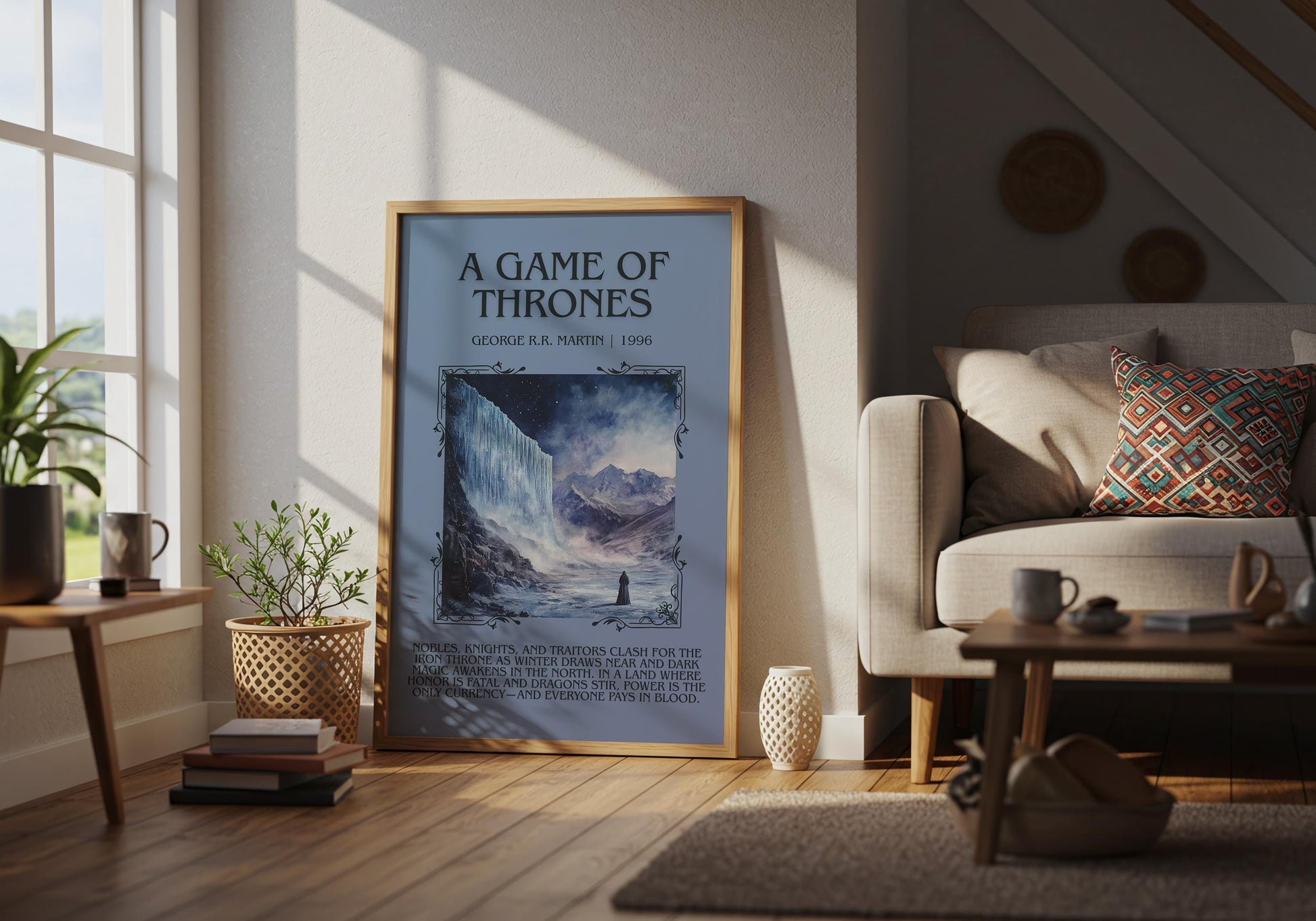 A Game Of Thrones by George R.R. Martin | Descriptive Book Poster | Blurby