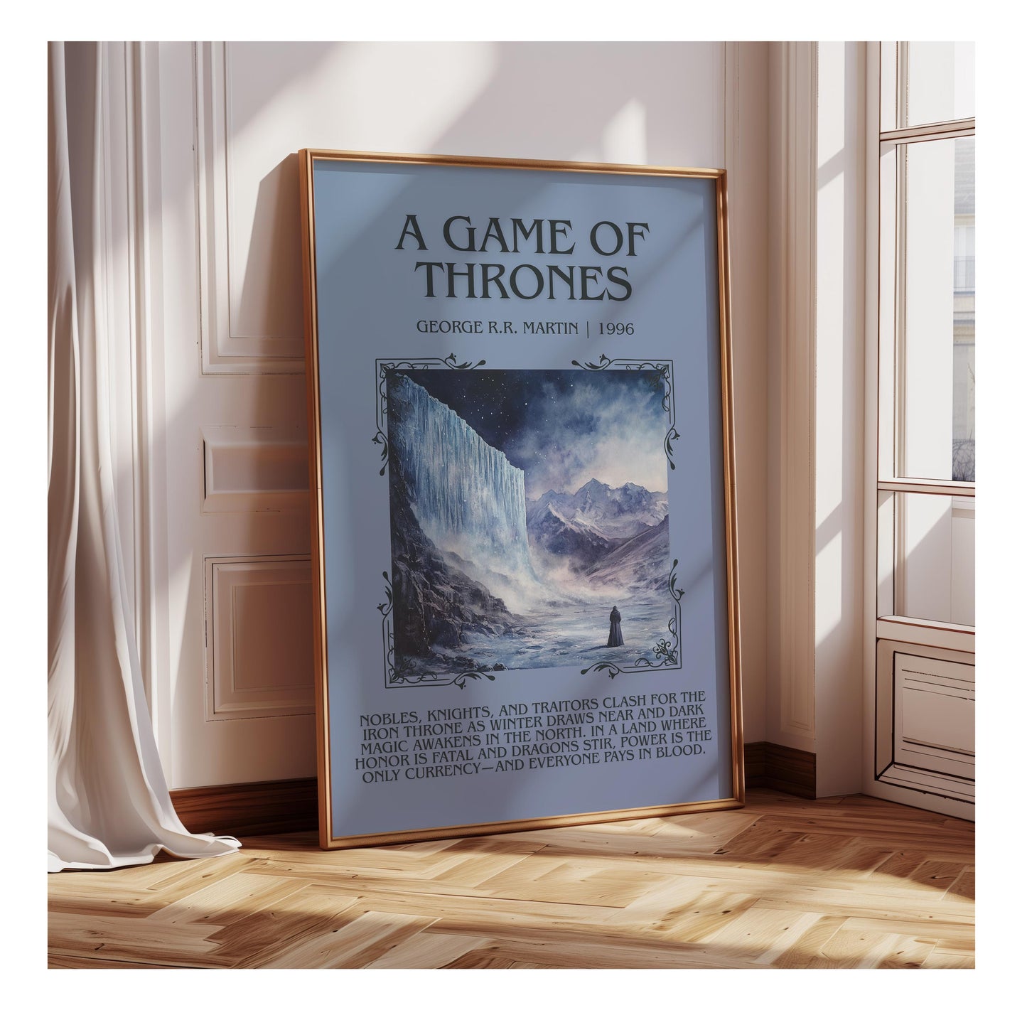 A Game Of Thrones by George R.R. Martin | Descriptive Book Poster | Blurby